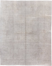 10' x 13' one-of-a-kind handmade vintage Oushak large size rug. Color palette: ivory, taupe, beige, cream, sand, pale gray
