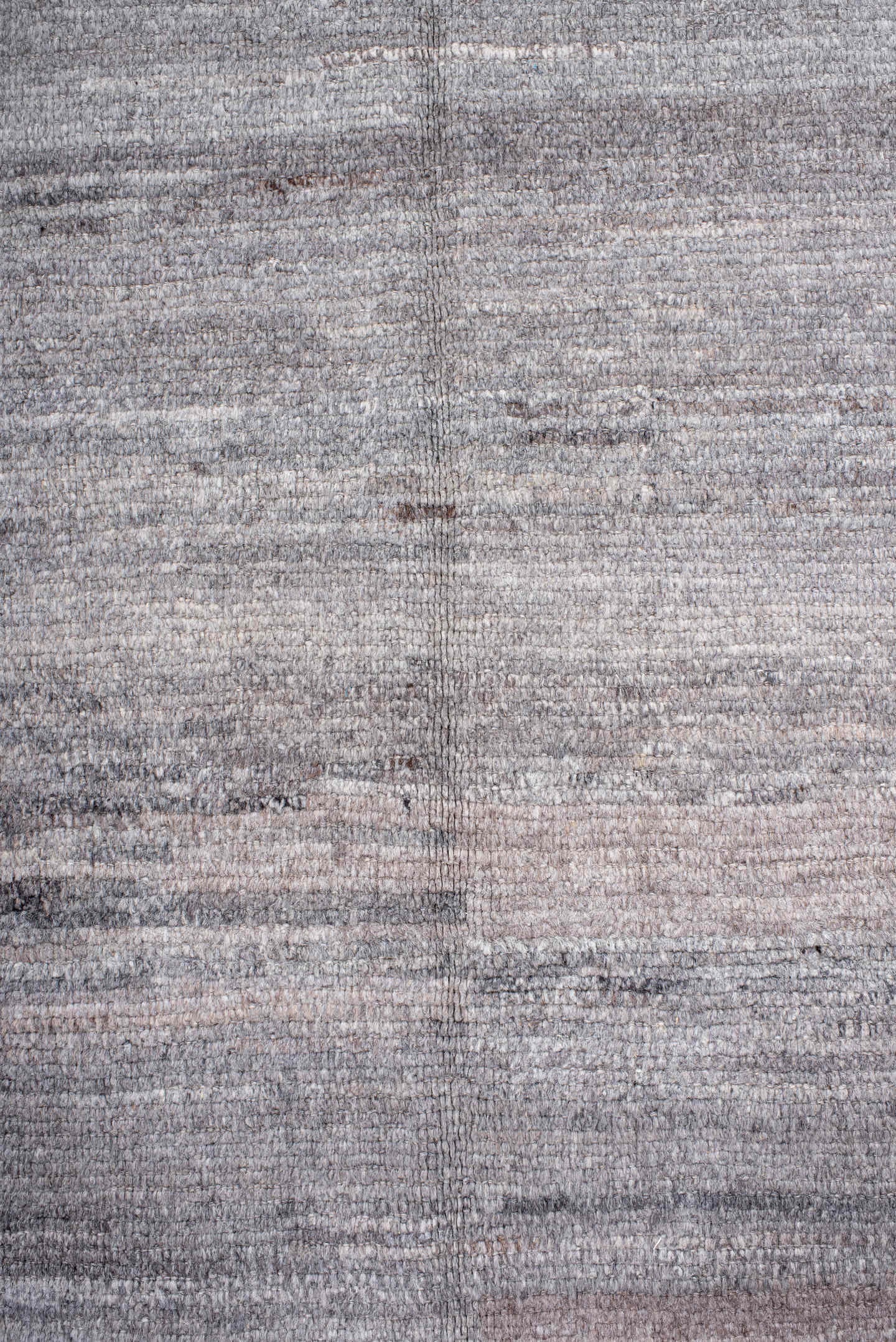 6' x 9' one-of-a-kind handmade vintage Tulu large size rug. Color palette: gray, ivory, taupe, charcoal, beige, brown, black