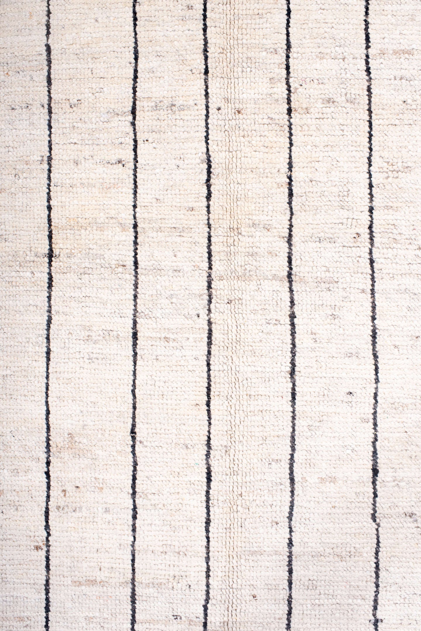 9' x 12' one-of-a-kind handmade vintage Tulu large size rug. Color palette: ivory, charcoal, taupe, gray, black, beige