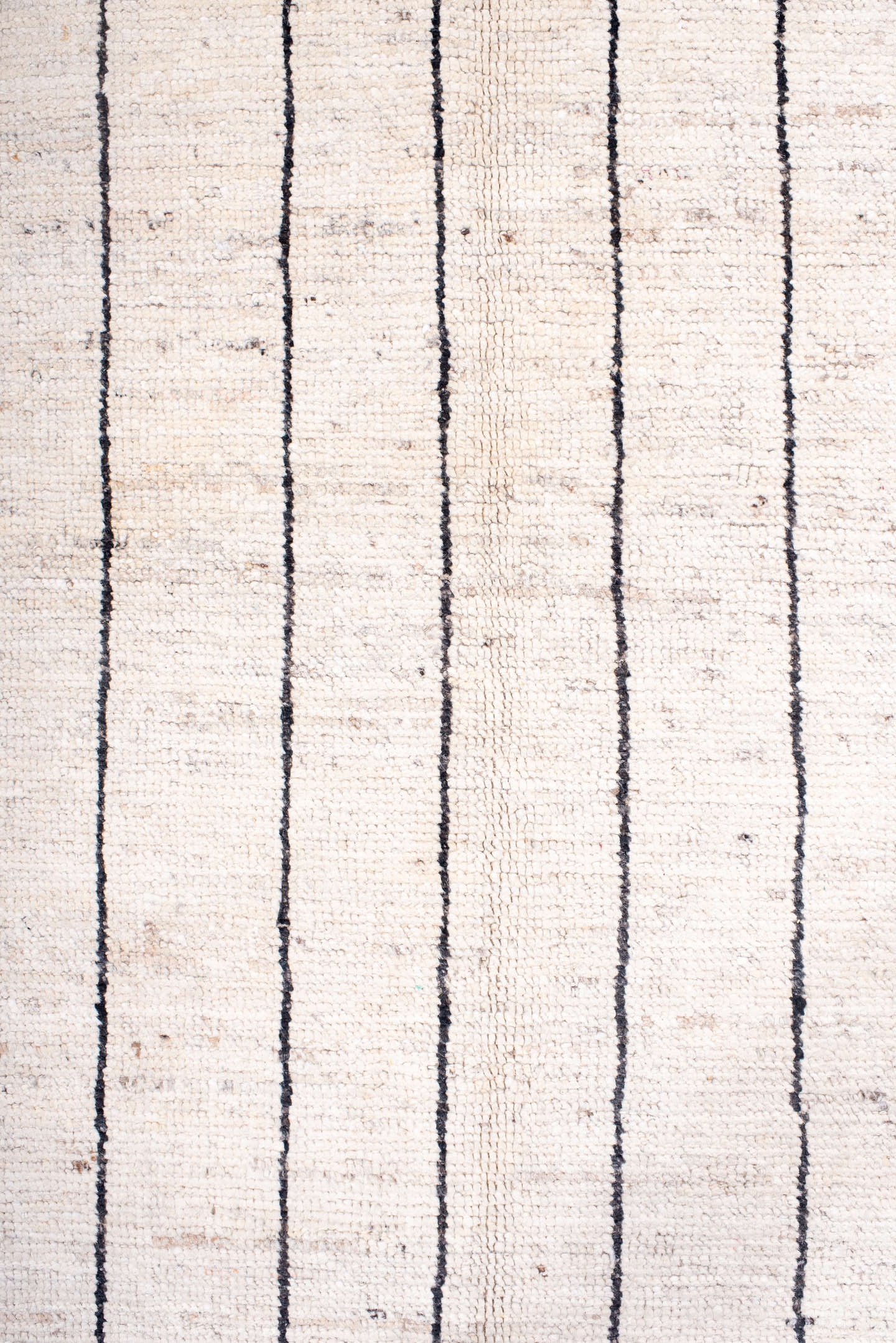 9' x 12' one-of-a-kind handmade vintage Tulu large size rug. Color palette: ivory, charcoal, taupe, gray, black, beige