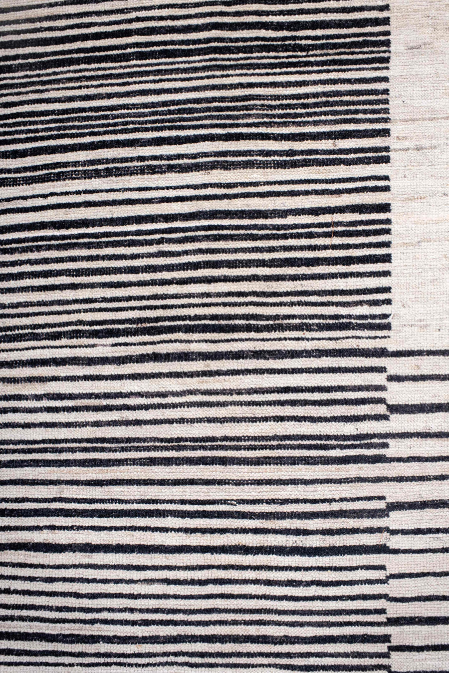 10' x 13' one-of-a-kind handmade vintage Tulu large size rug. Color palette: ivory, charcoal, gray, black