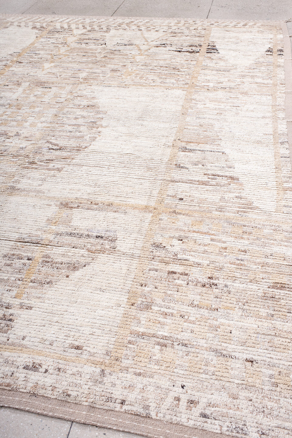 9' x 12' one-of-a-kind handmade vintage Tulu large size rug. Color palette: dark gray, dim gray, gainsboro, gray, light gray