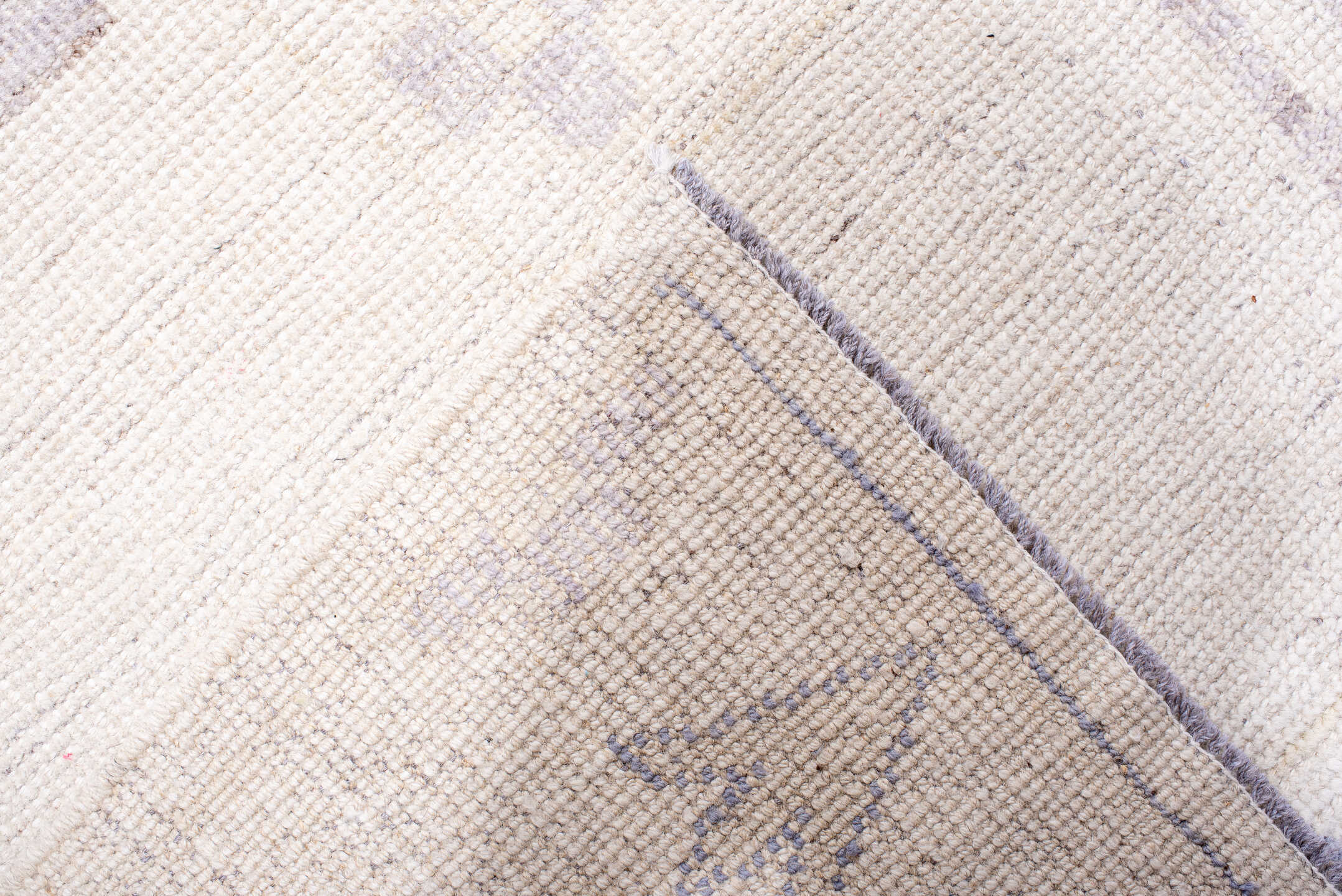 13' x 19' one-of-a-kind handmade vintage Oushak oversize rug. Color palette: ivory, lavender, cream, pale gold, beige, taupe