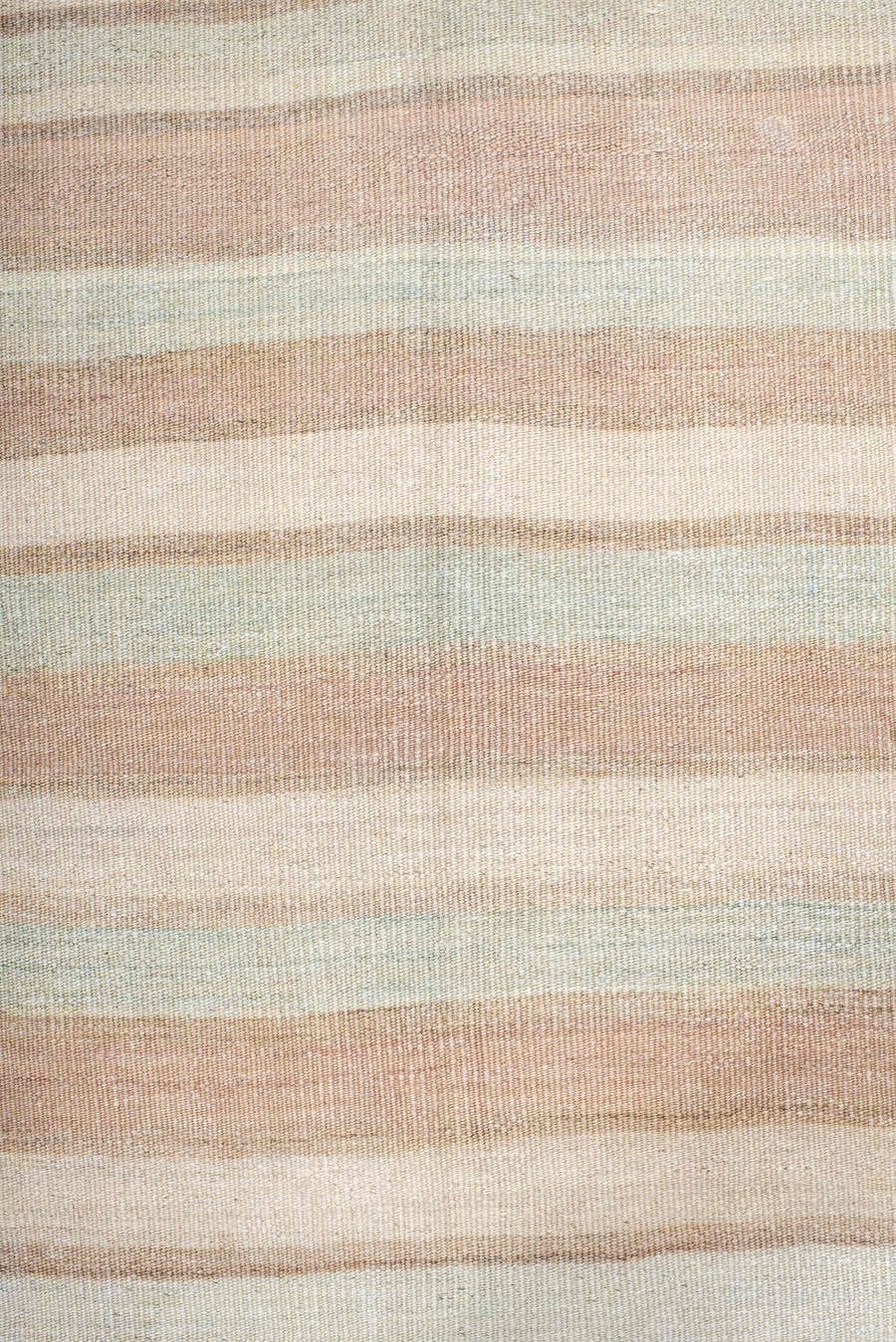 4' x 10' one-of-a-kind handmade vintage Kilim runner rug. Color palette: ivory, blush, beige, taupe, pink, gray