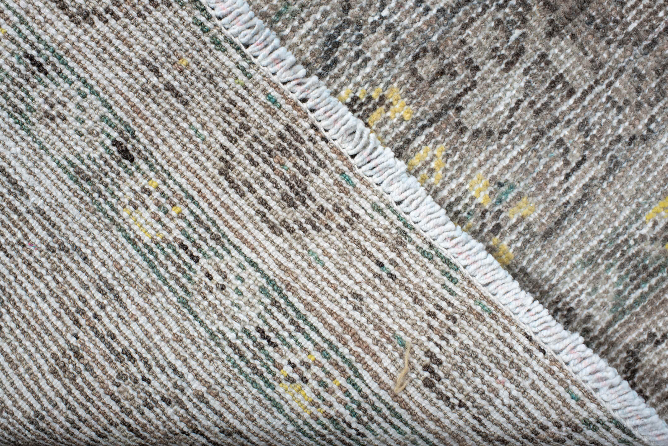 10' x 13' one-of-a-kind handmade antique Mahal large size rug. Color palette: taupe, ivory, gray, charcoal, gold, beige