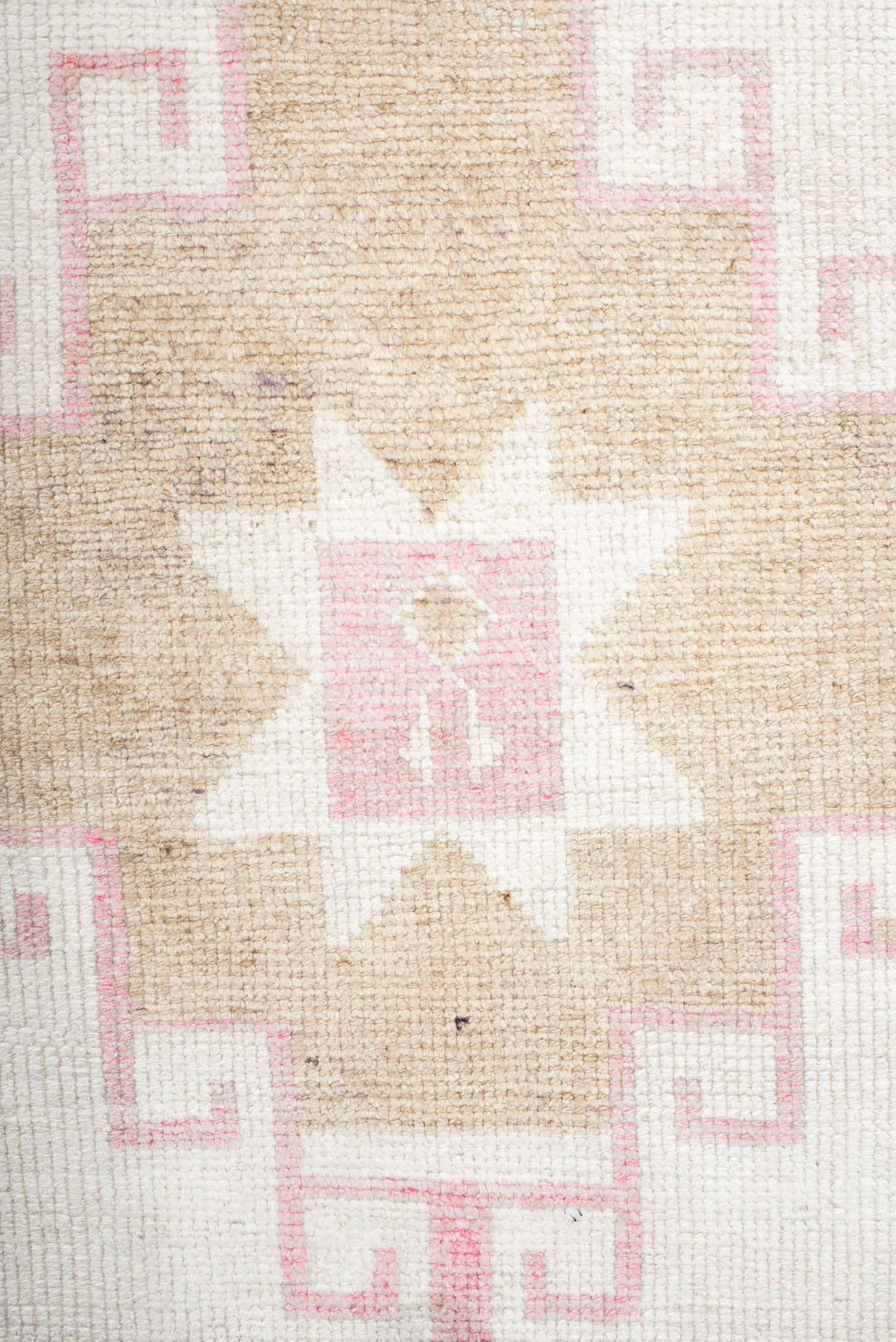 3' x 11' one-of-a-kind handmade antique Kars runner rug. Color palette: ivory, blush, beige, sand, rose, pink, red