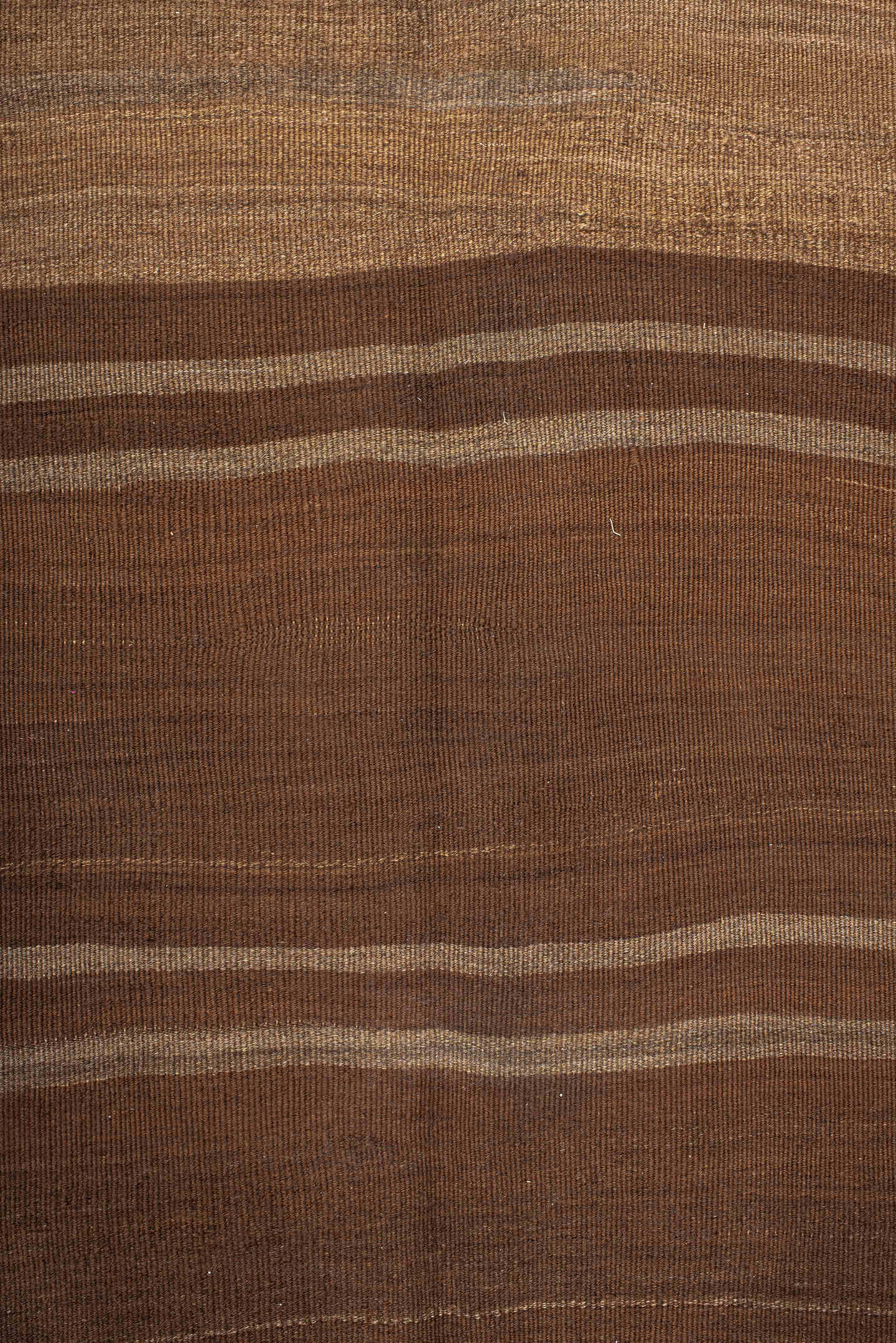 9' x 10' one-of-a-kind handmade vintage Kilim large size rug. Color palette: brown, taupe, camel, ivory, charcoal, beige