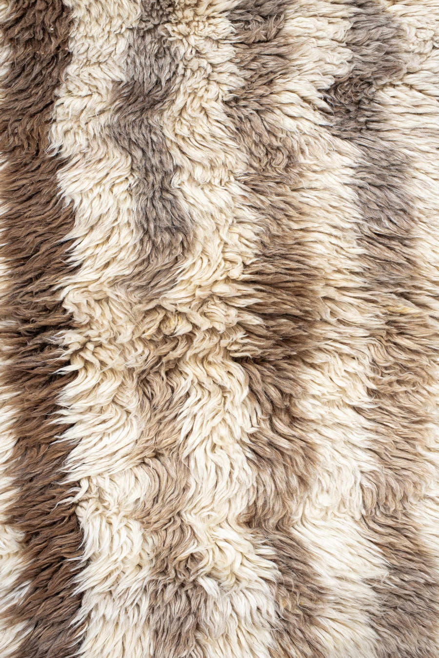 3' x 5' one-of-a-kind handmade vintage Moroccan small size rug. Color palette: ivory, taupe, brown, cream, greige, beige