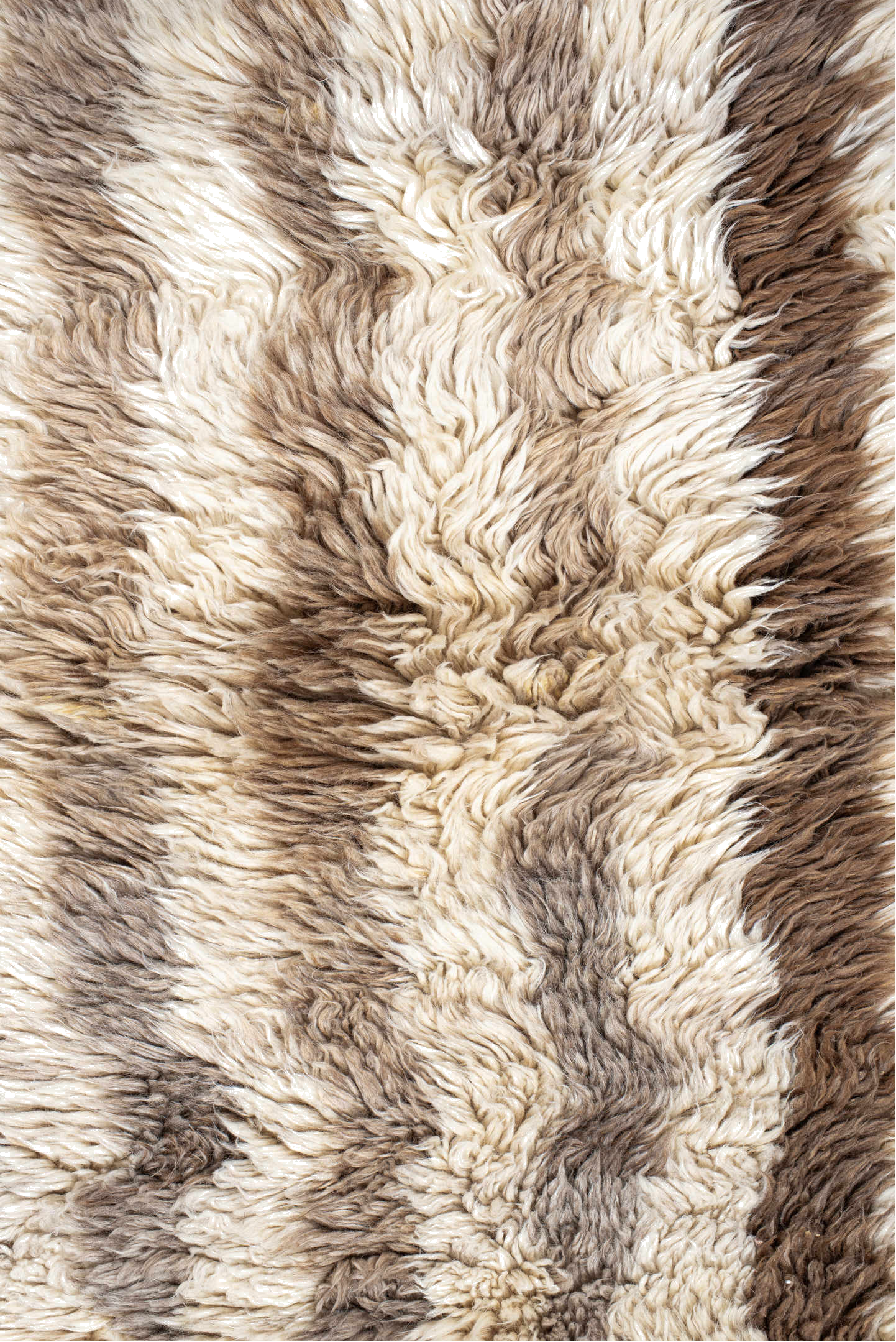 3' x 5' one-of-a-kind handmade vintage Moroccan small size rug. Color palette: antiquewhite, black, blanched almond, brown