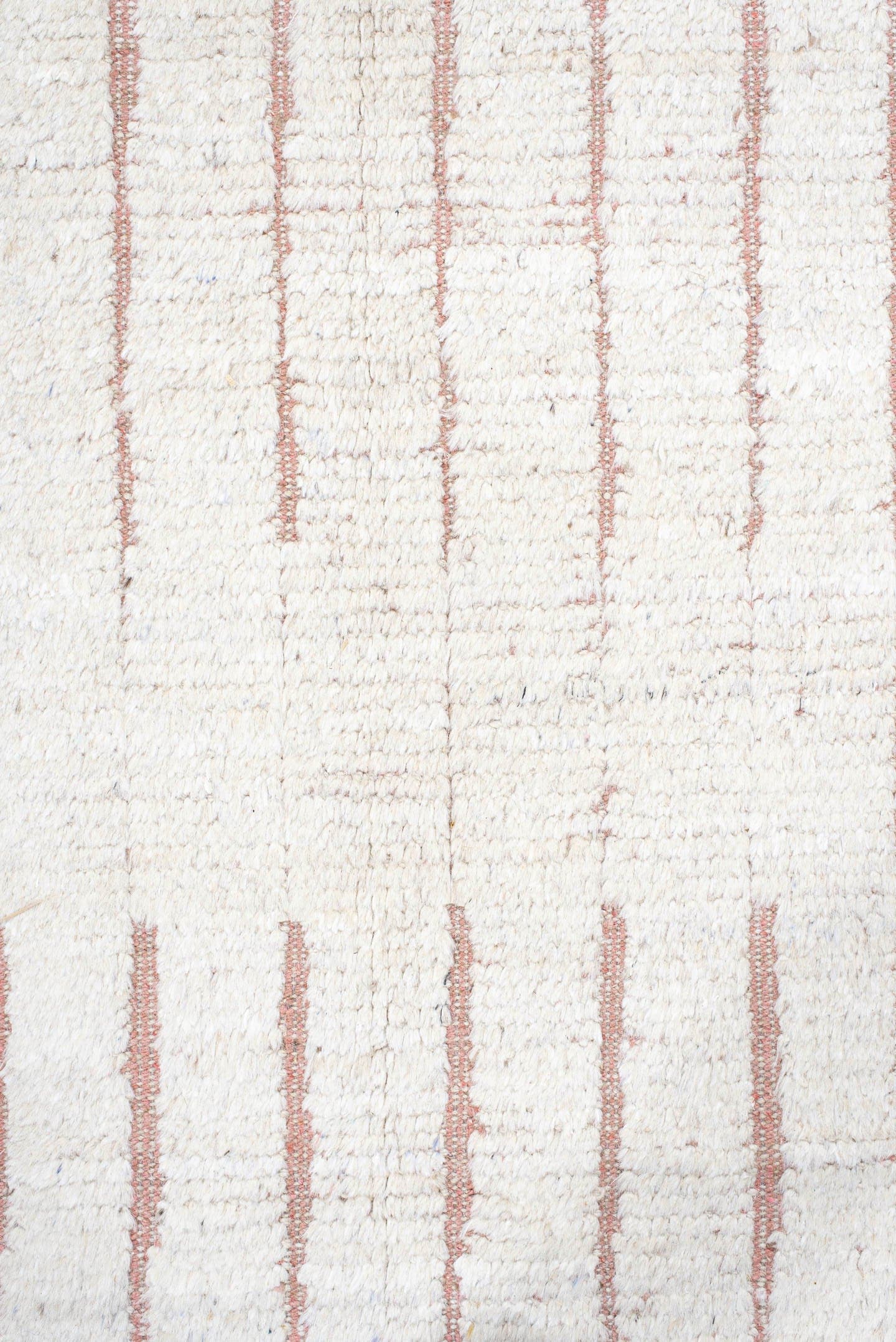 7' x 12' one-of-a-kind handmade vintage Tulu large size rug. Color palette: ivory, blush, charcoal, cream, taupe, pink, gray