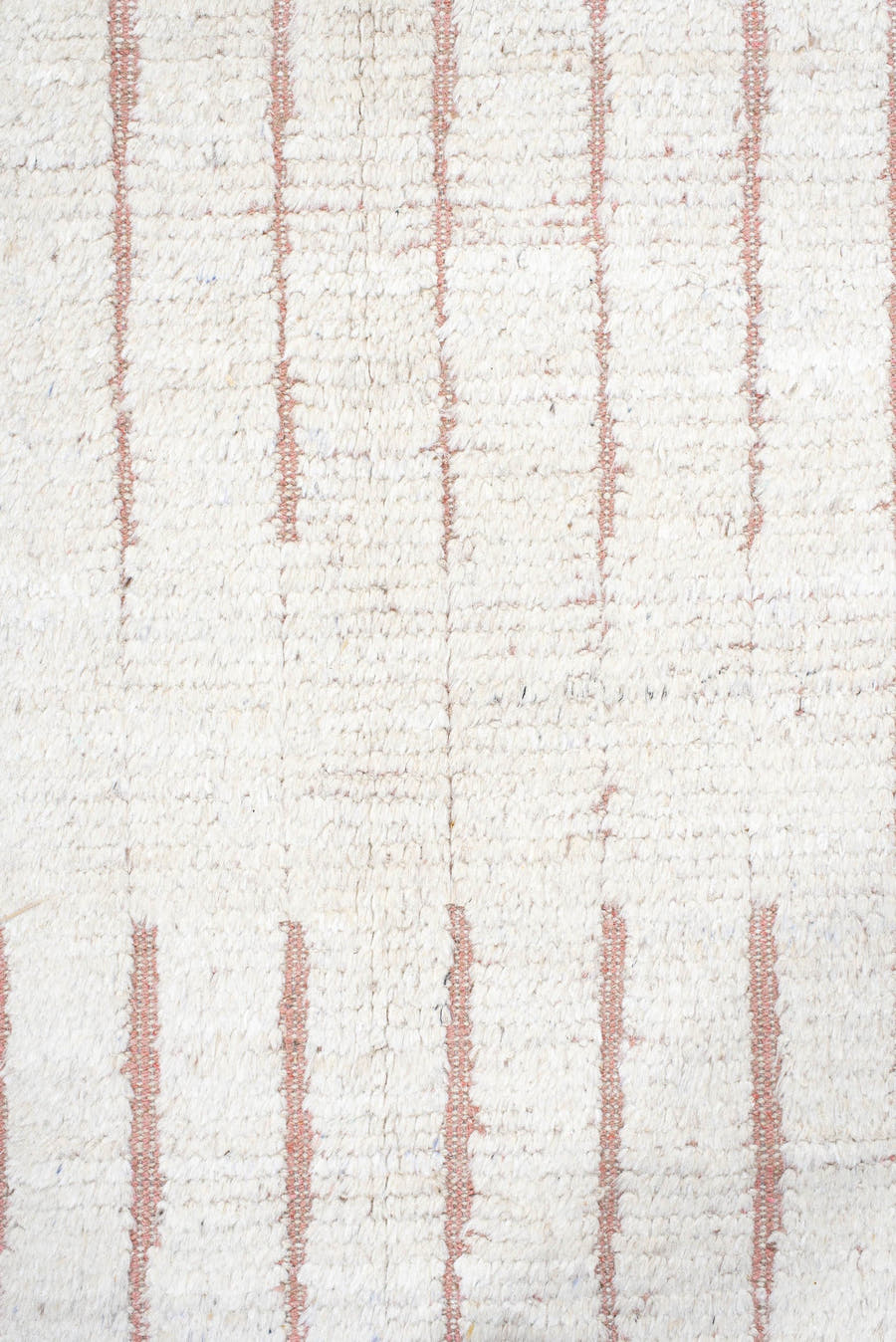 7' x 12' one-of-a-kind handmade vintage Tulu large size rug. Color palette: ivory, blush, charcoal, cream, taupe, pink, gray