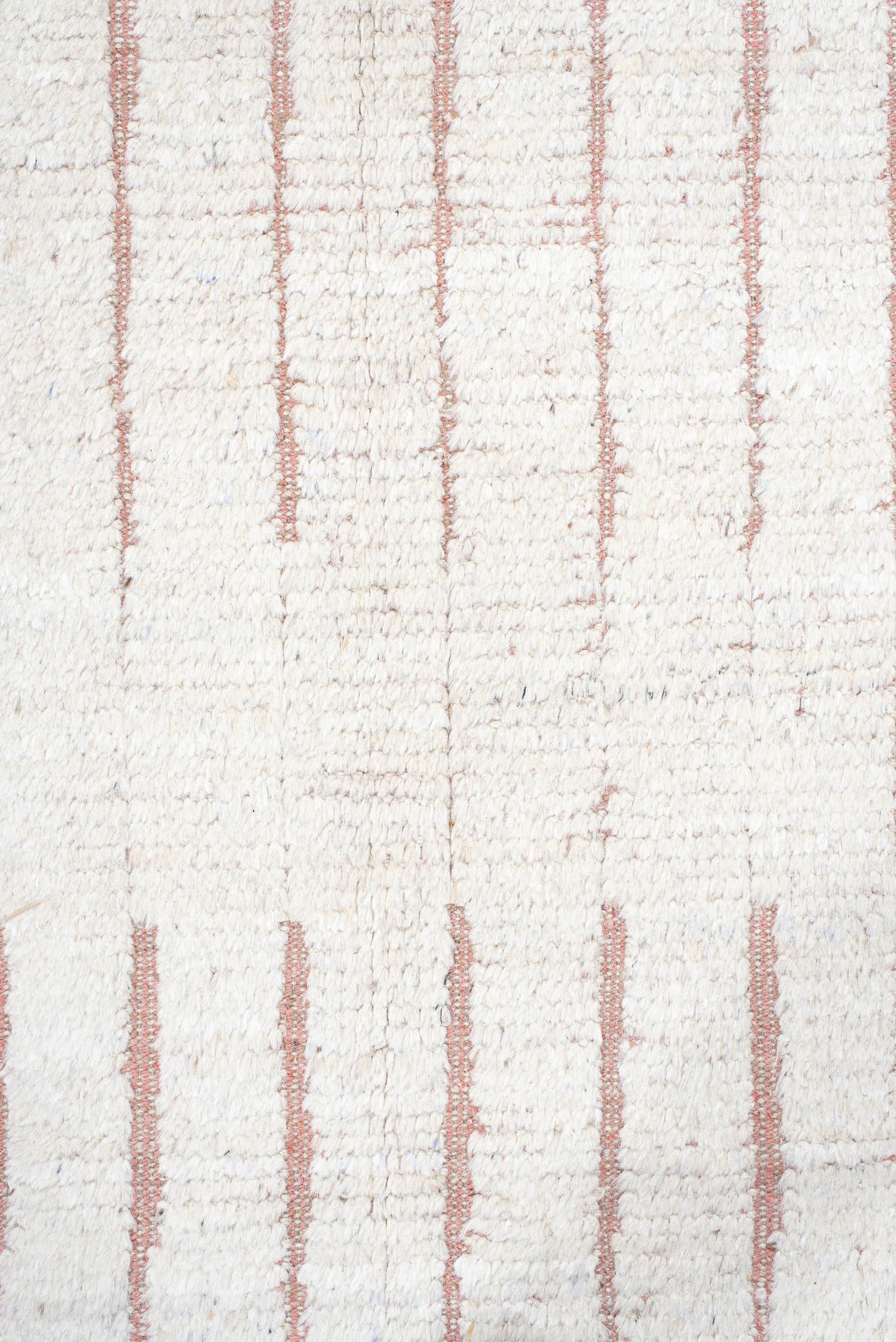 7' x 12' one-of-a-kind handmade vintage Tulu large size rug. Color palette: ivory, blush, charcoal, cream, taupe, pink, gray