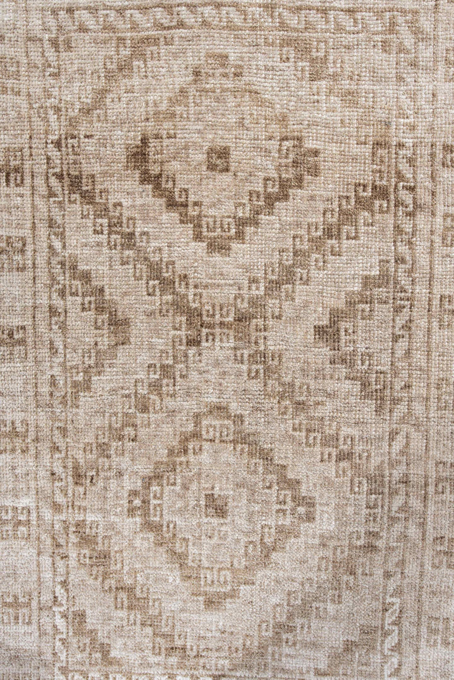 2' x 3' one-of-a-kind handmade antique Belouch small size rug. Color palette: ivory, taupe, beige, camel, gray
