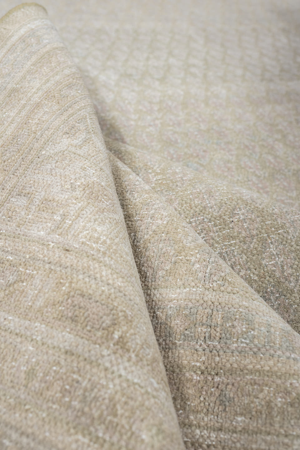 7' x 10' one-of-a-kind handmade antique Mir large size rug. Color palette: ivory, beige, sand, taupe, cream, light gray