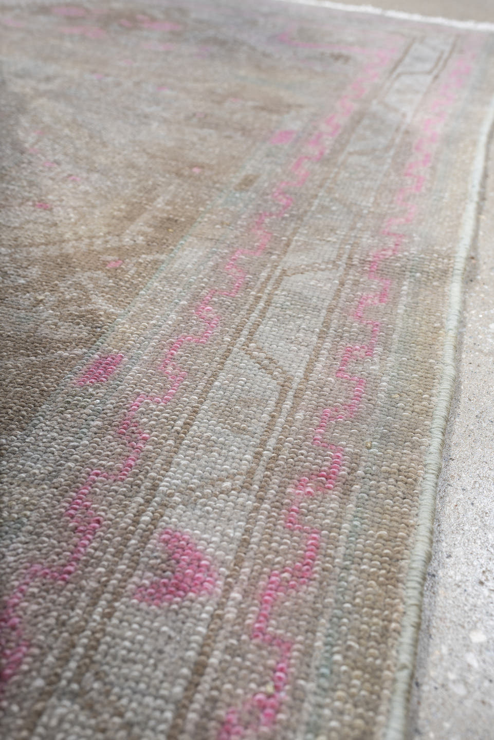 2' x 4' one-of-a-kind handmade antique Hamadan small size rug. Color palette: taupe, ivory, rose, blue green, gray, brown