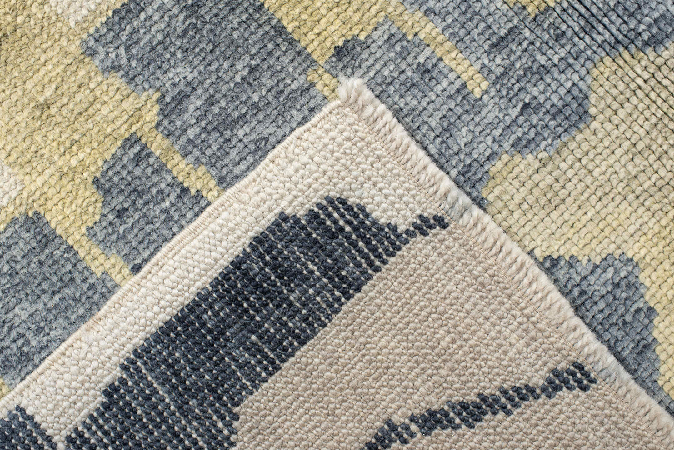 7' x 10' one-of-a-kind handmade vintage Moroccan large size rug. Color palette: olive, ivory, slate, cream, sage, green