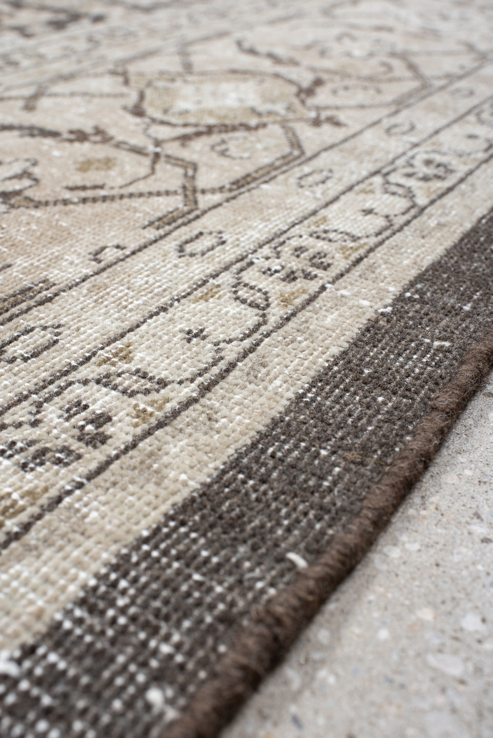 10' x 13' one-of-a-kind handmade antique Malayer large size rug. Color palette: ivory, taupe, charcoal, beige, blush, slate