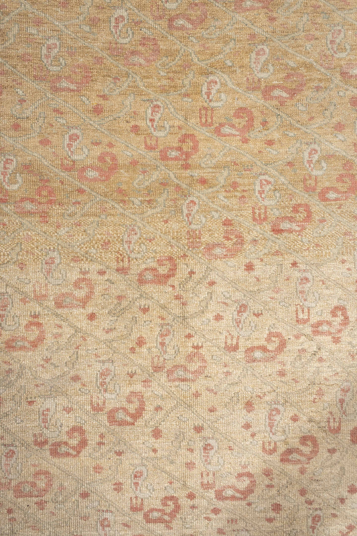 3' x 5' one-of-a-kind handmade vintage Sivas small size rug. Color palette: ivory, beige, sage, coral, taupe, peach, gray