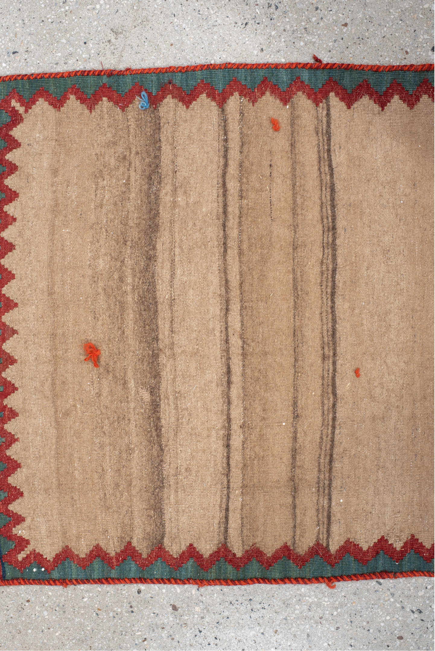 1' x 2' one-of-a-kind handmade vintage Kilim small size rug. Color palette: blue, brown, gray, light gray, light slate gray