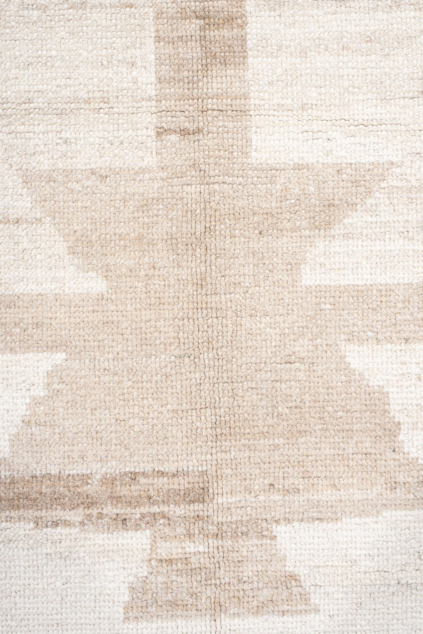 9' x 11' one-of-a-kind handmade vintage Oushak large size rug. Color palette: ivory, taupe, beige, cream, gray