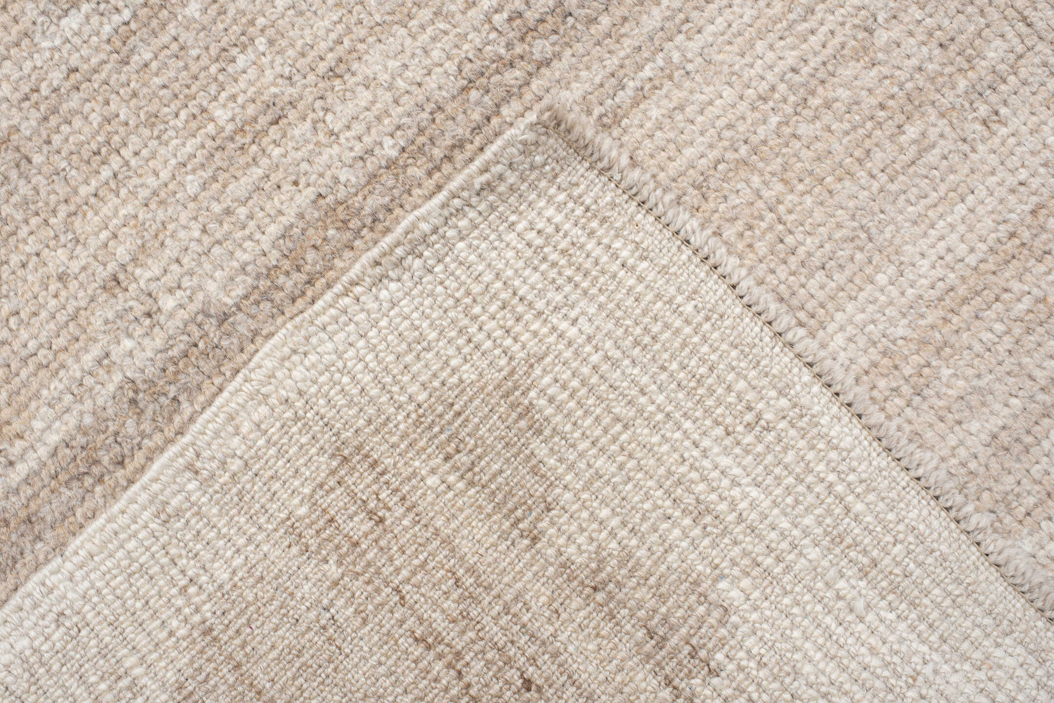 9' x 11' one-of-a-kind handmade vintage Oushak large size rug. Color palette: ivory, taupe, beige, cream, gray