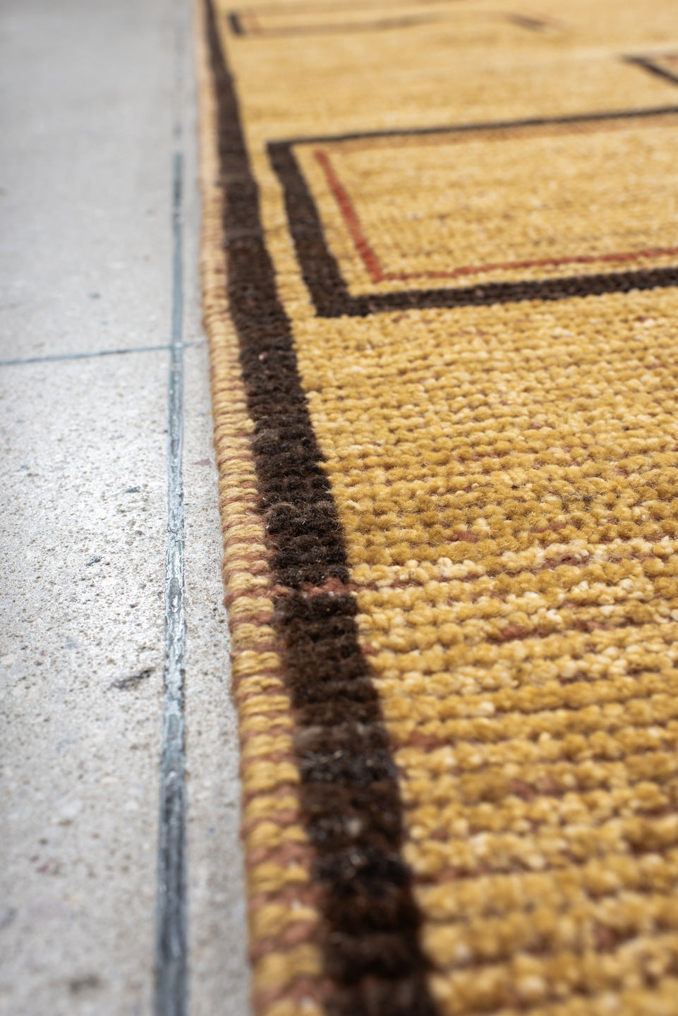 8' x 11' one-of-a-kind handmade vintage Tulu large size rug. Color palette: camel, brown, taupe, rust, beige, gray