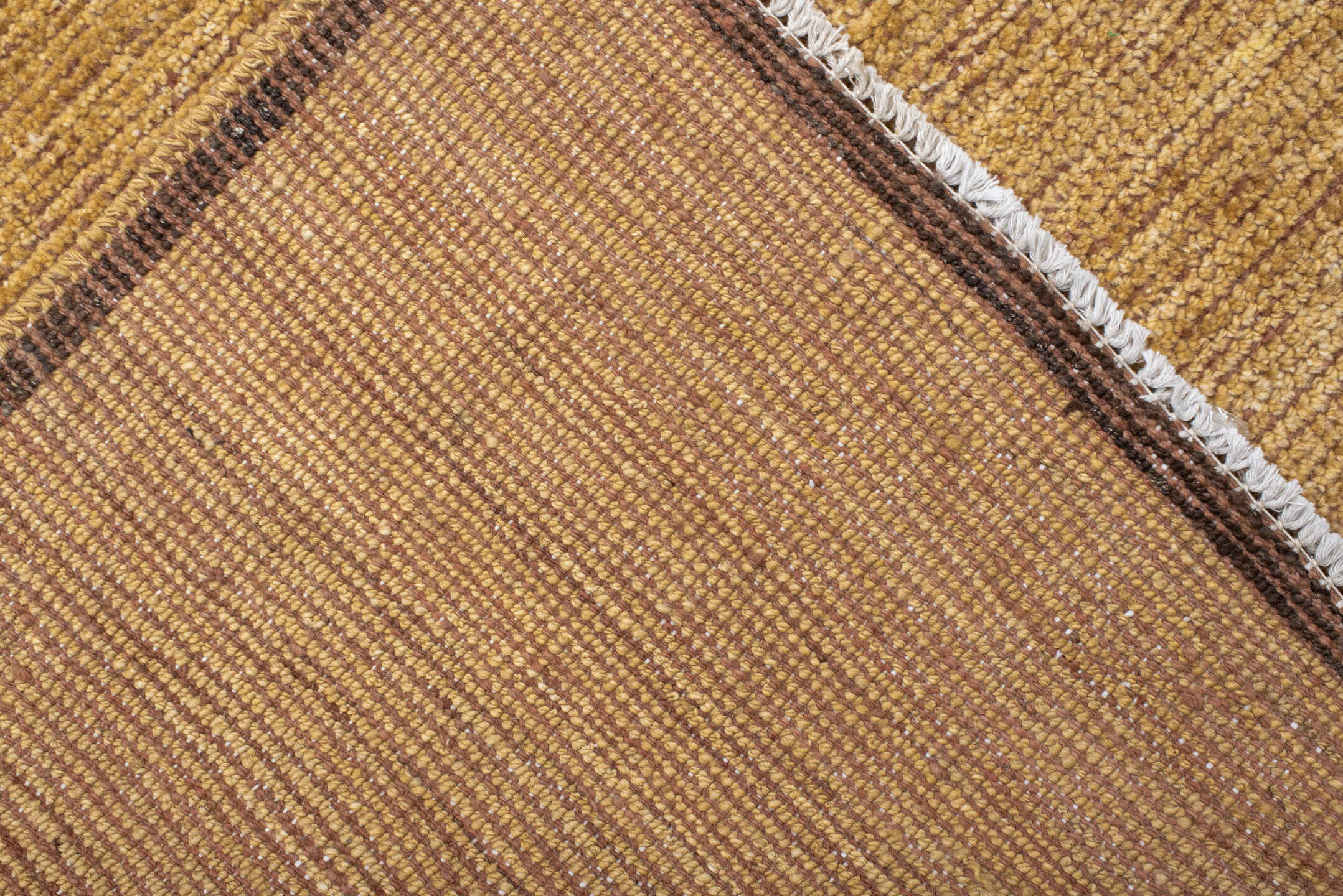 8' x 11' one-of-a-kind handmade vintage Tulu large size rug. Color palette: camel, brown, taupe, rust, beige, gray