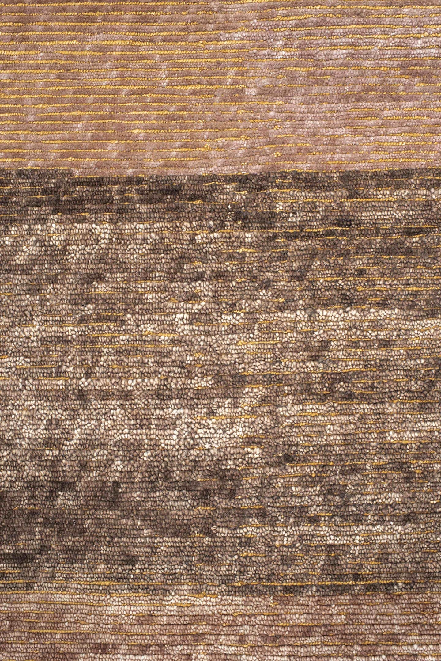 8' x 10' one-of-a-kind handmade vintage Tribeca large size rug. Color palette: taupe, brown, mocha, camel, beige, gray