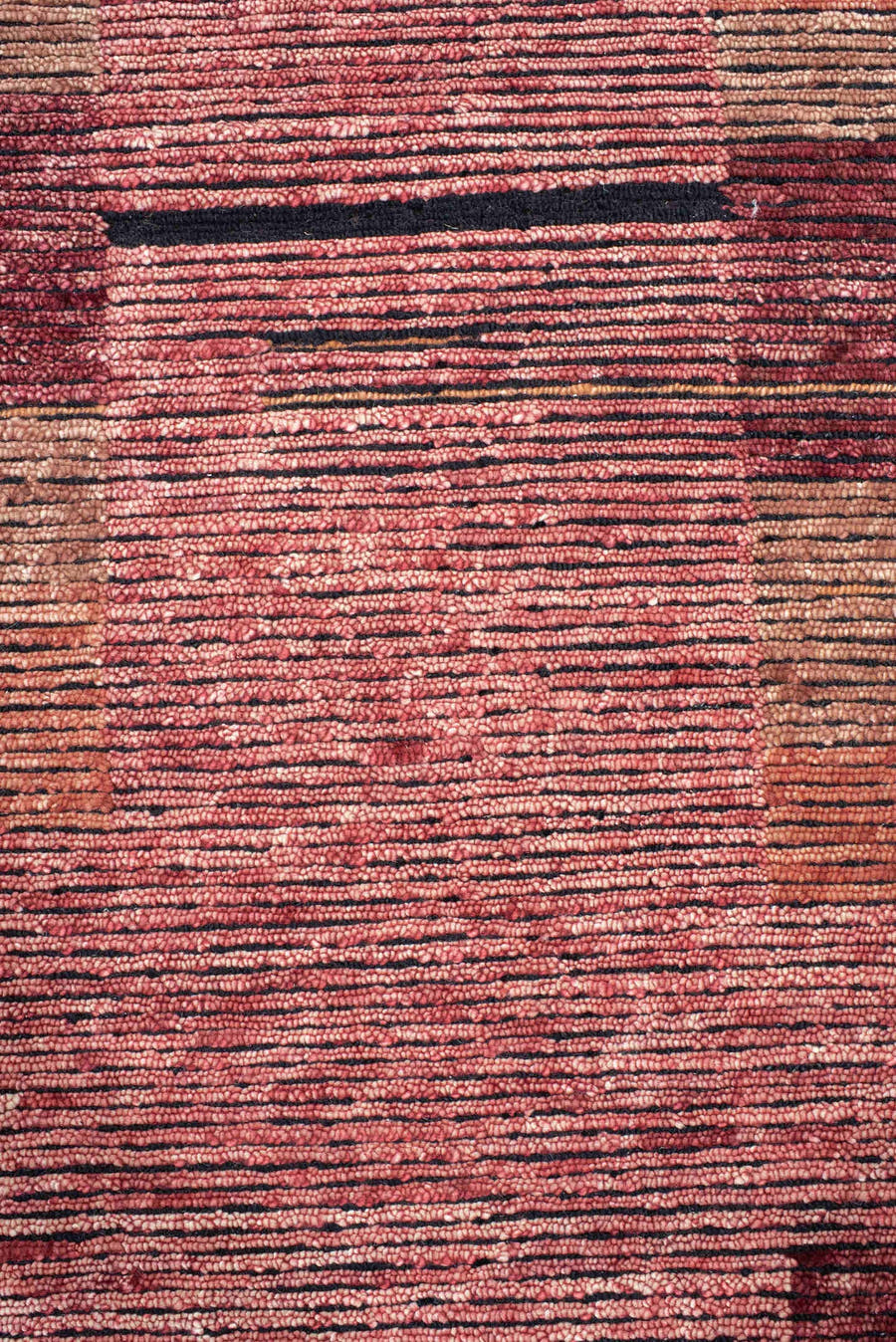8' x 10' one-of-a-kind handmade vintage Tribeca large size rug. Color palette: rose, rust, burgundy, terra cotta, blush