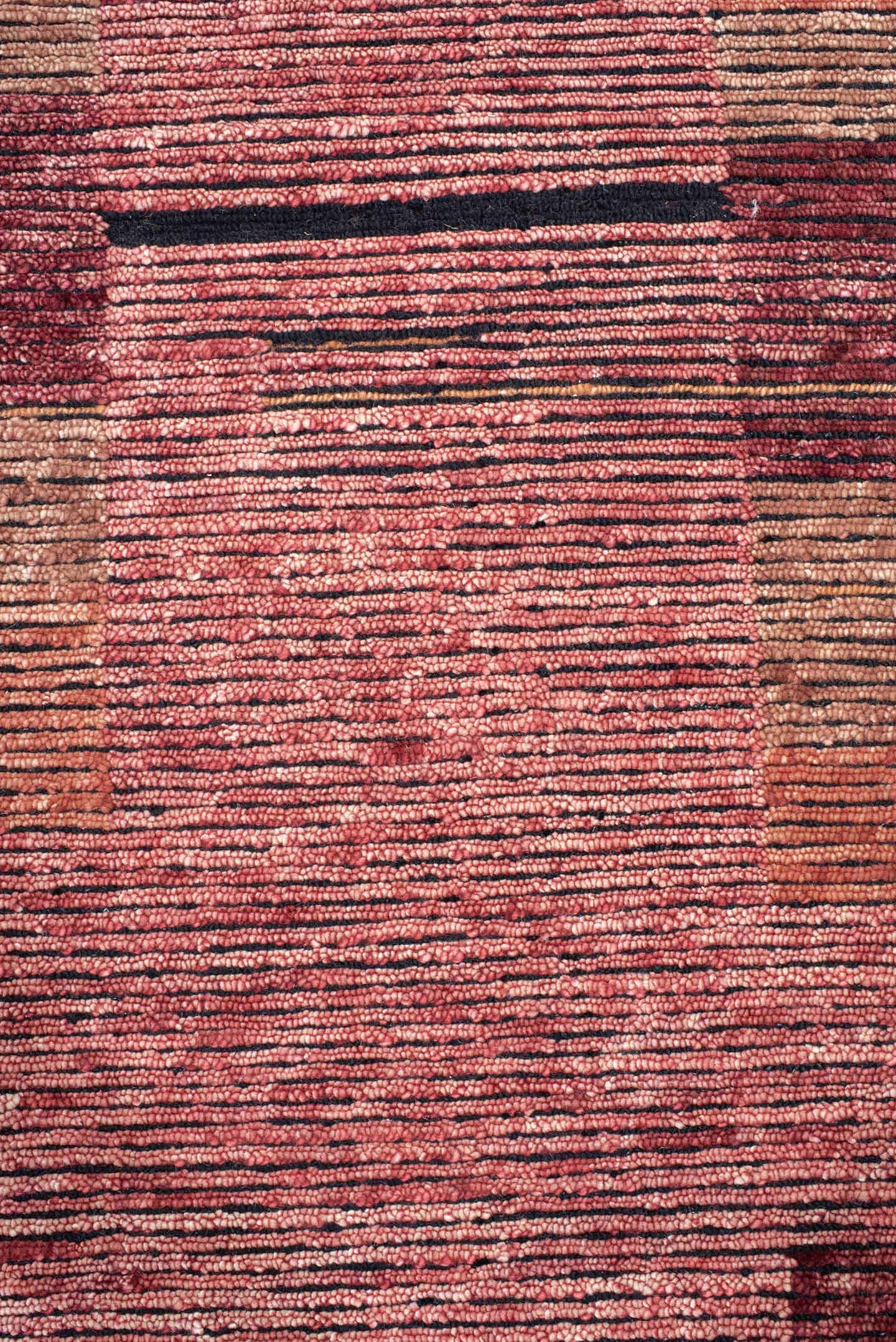 8' x 10' one-of-a-kind handmade vintage Tribeca large size rug. Color palette: rose, rust, burgundy, terra cotta, blush
