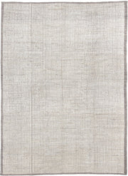 9' x 12' one-of-a-kind handmade vintage Tulu large size rug. Color palette: ivory, taupe, gray, beige