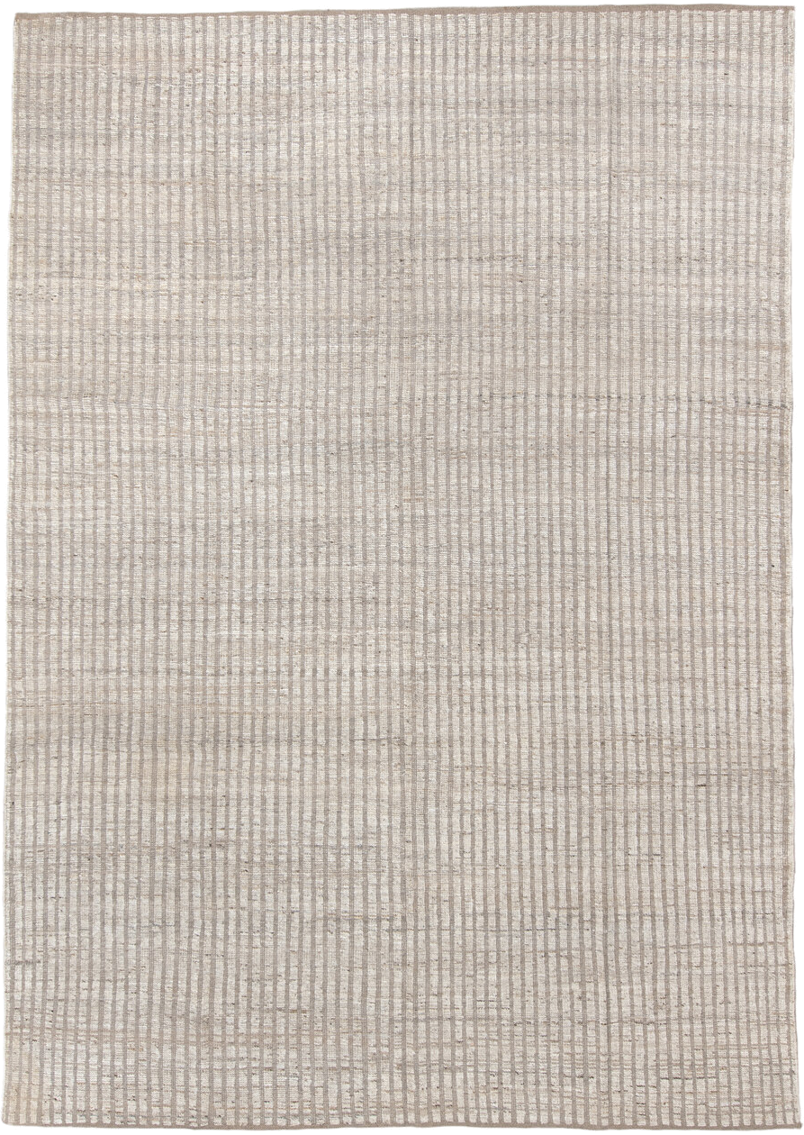 8' x 12' one-of-a-kind handmade vintage Tulu large size rug. Color palette: ivory, taupe, beige, cream, light_gray, gray