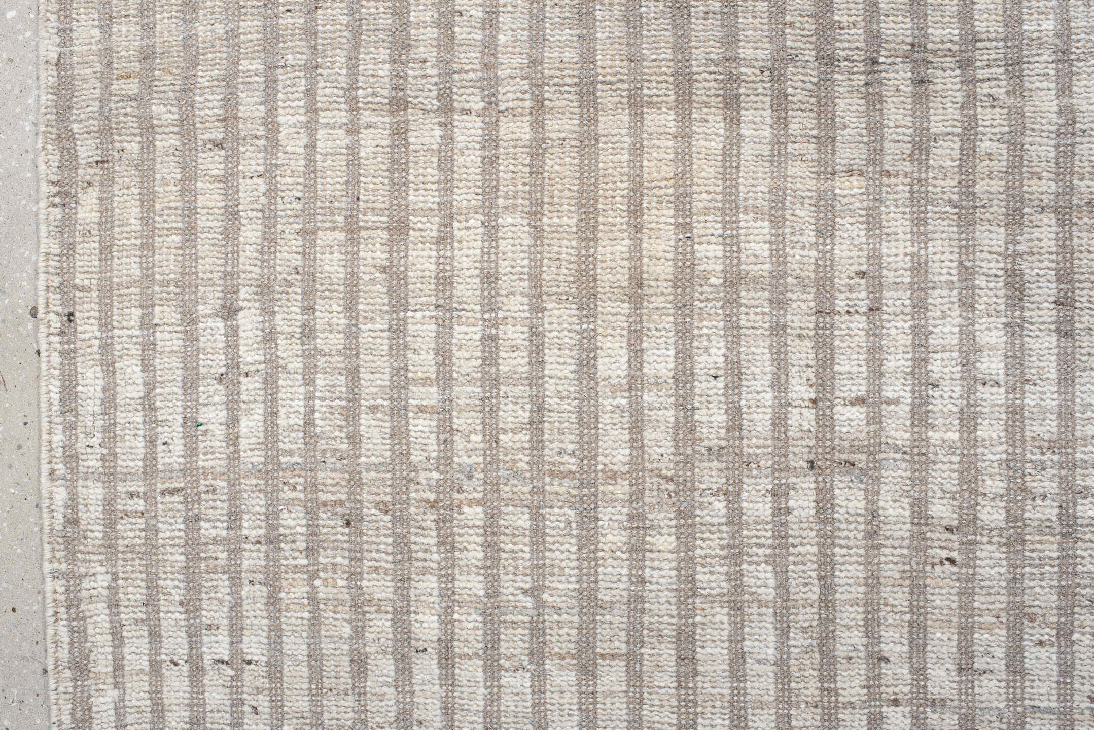 8' x 12' one-of-a-kind handmade vintage Tulu large size rug. Color palette: antiquewhite, gray, light gray, linen, off-white