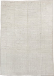 9' x 12' one-of-a-kind handmade vintage Tulu large size rug. Color palette: ivory, cream, beige, taupe, gray