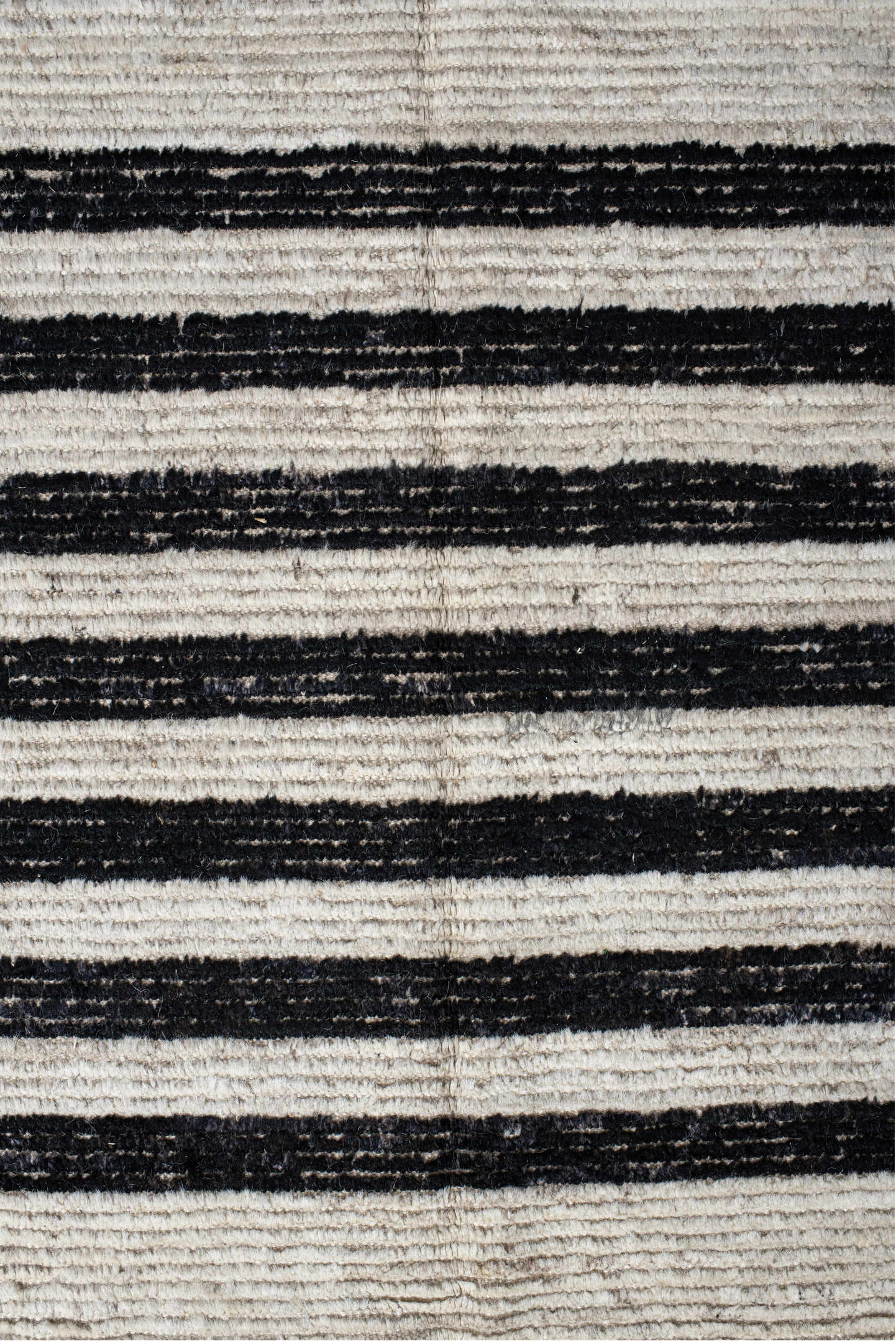 6' x 9' one-of-a-kind handmade vintage Tulu medium size rug. Color palette: beige, black, charcoal, dim gray, floral white