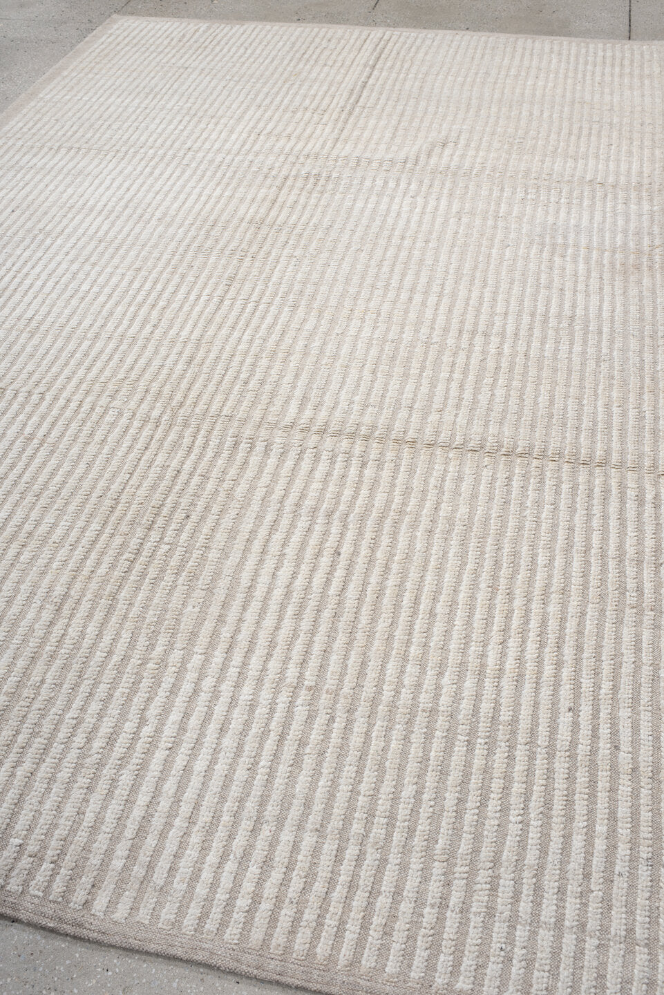 6' x 10' one-of-a-kind handmade vintage Tulu large size rug. Color palette: ivory, beige, cream, taupe, gray