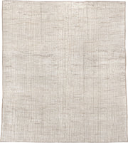 8' x 9' one-of-a-kind handmade vintage Tulu rug. Color palette: ivory, taupe, beige, cream, gray