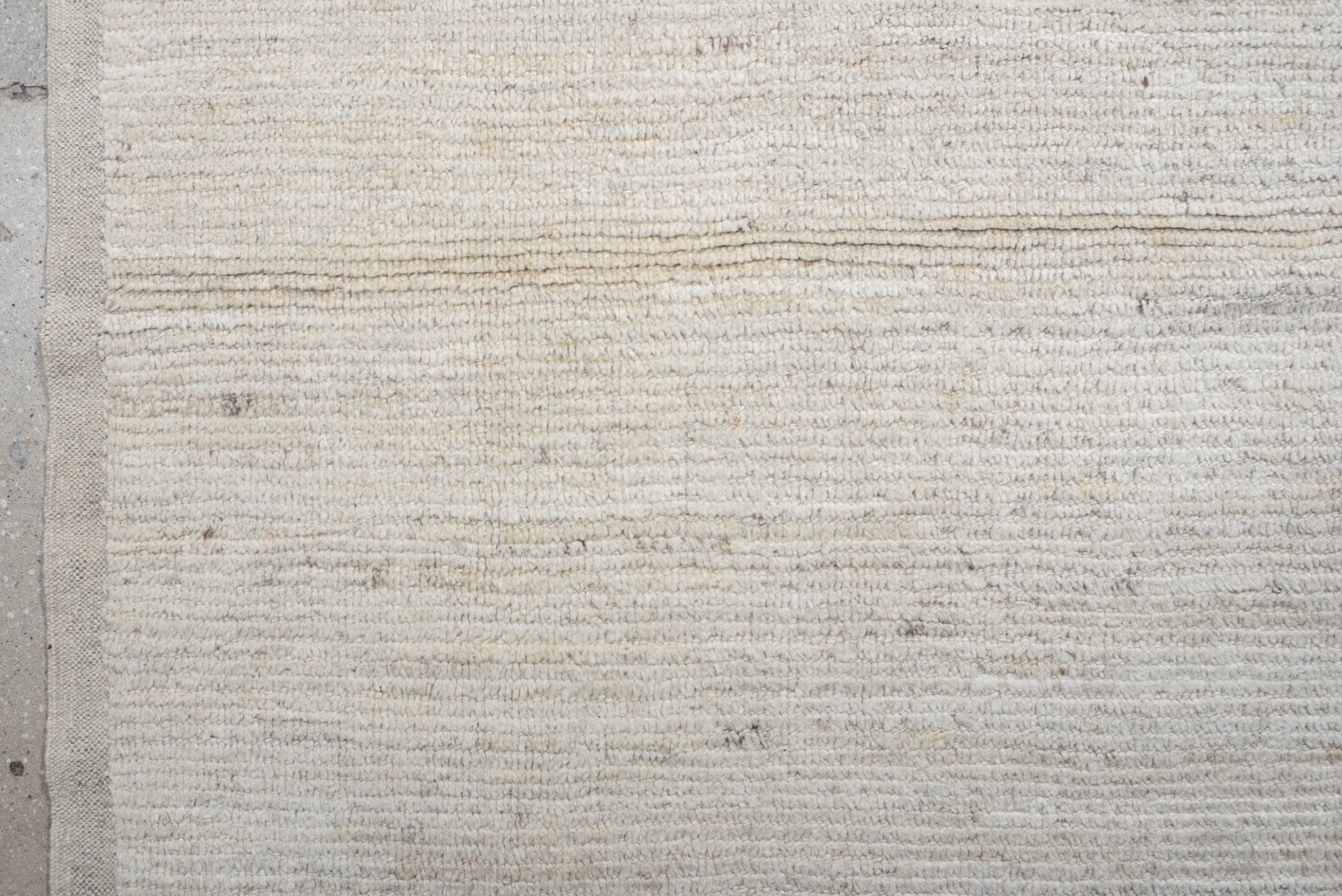 6' x 9' one-of-a-kind handmade vintage Tulu medium size rug. Color palette: ivory, cream, beige, taupe, light gray, gray