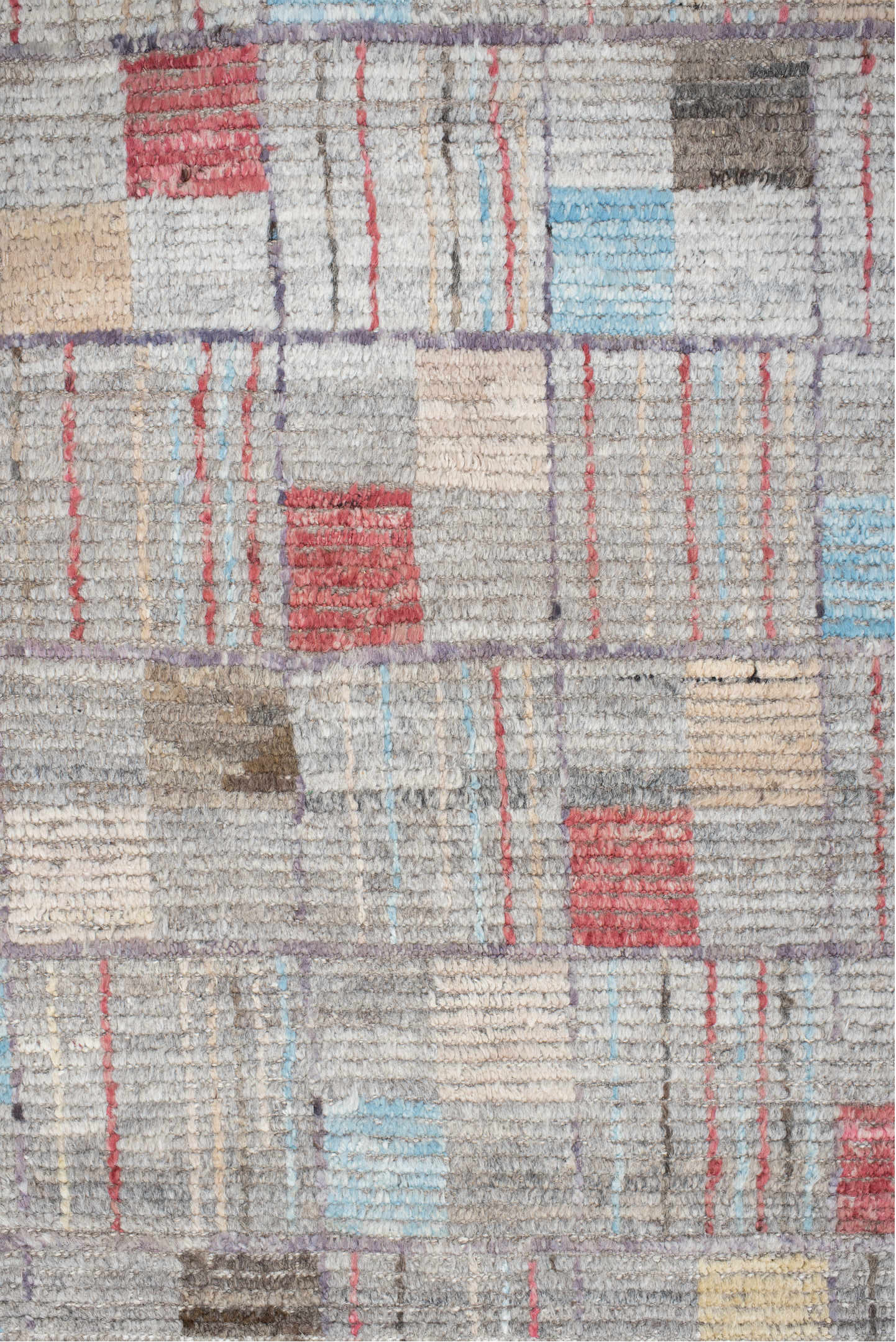 8' x 10' one-of-a-kind handmade vintage Tulu large size rug. Color palette: brown, dark gray, gainsboro, gray, light blue