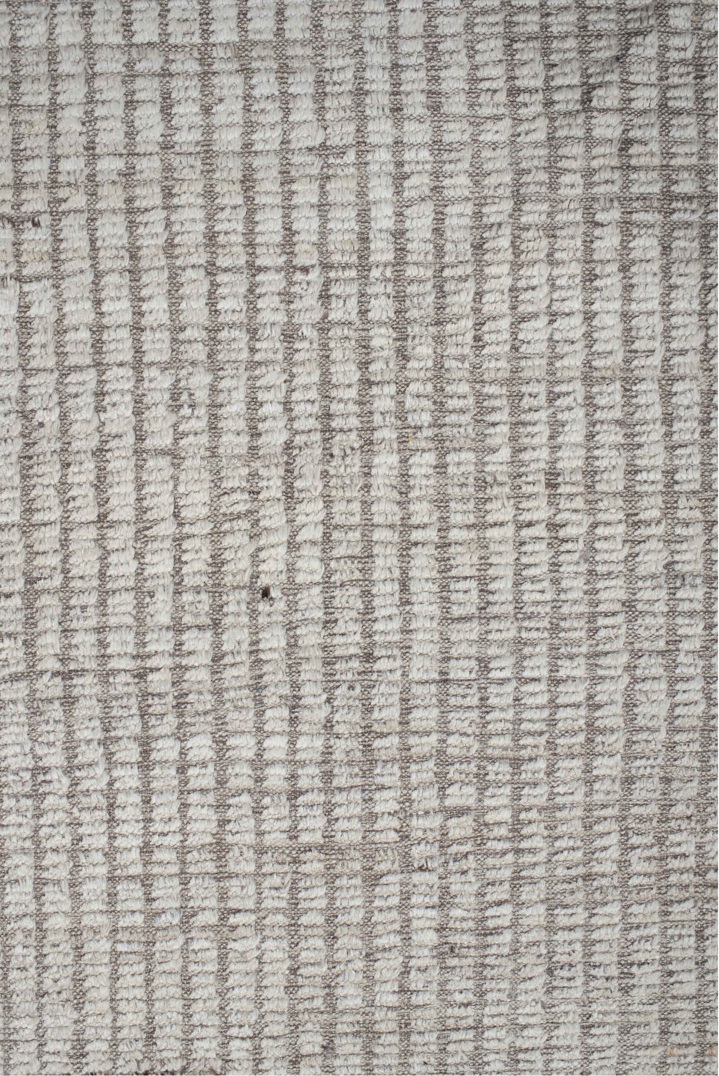 7' x 10' one-of-a-kind handmade vintage Tulu large size rug. Color palette: floral white, gainsboro, gray, light gray, linen