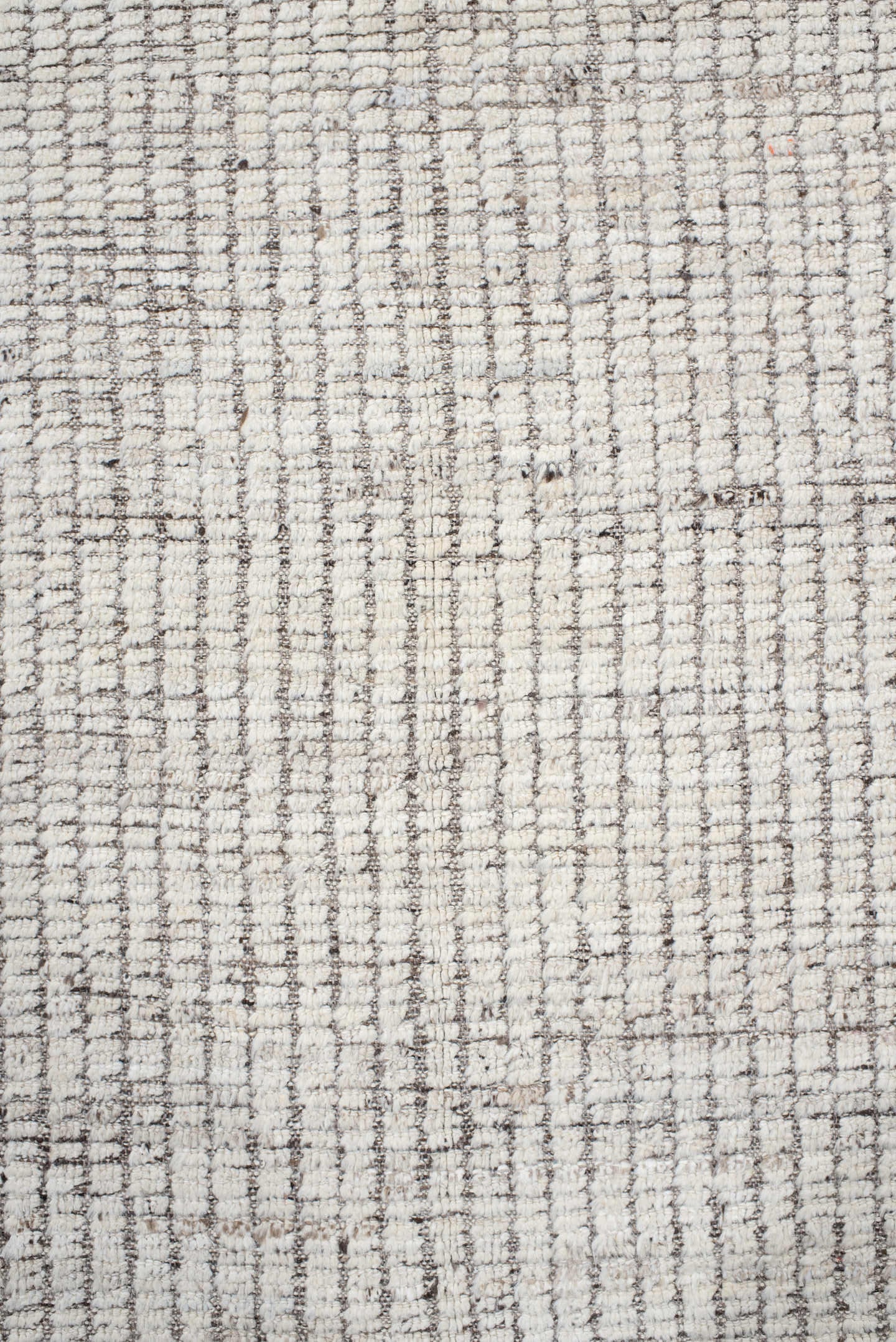 8' x 9' one-of-a-kind handmade vintage Tulu rug. Color palette: ivory, taupe, gray, cream, beige