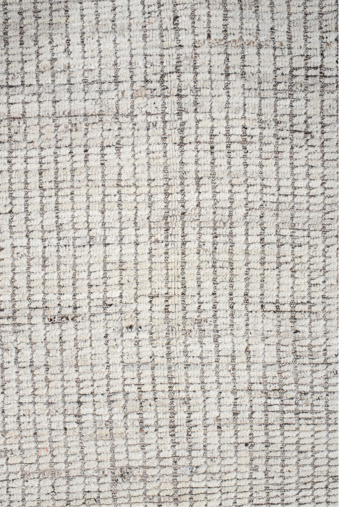 8' x 9' one-of-a-kind handmade vintage Tulu rug. Color palette: dark gray, dim gray, gainsboro, gray, light gray, linen