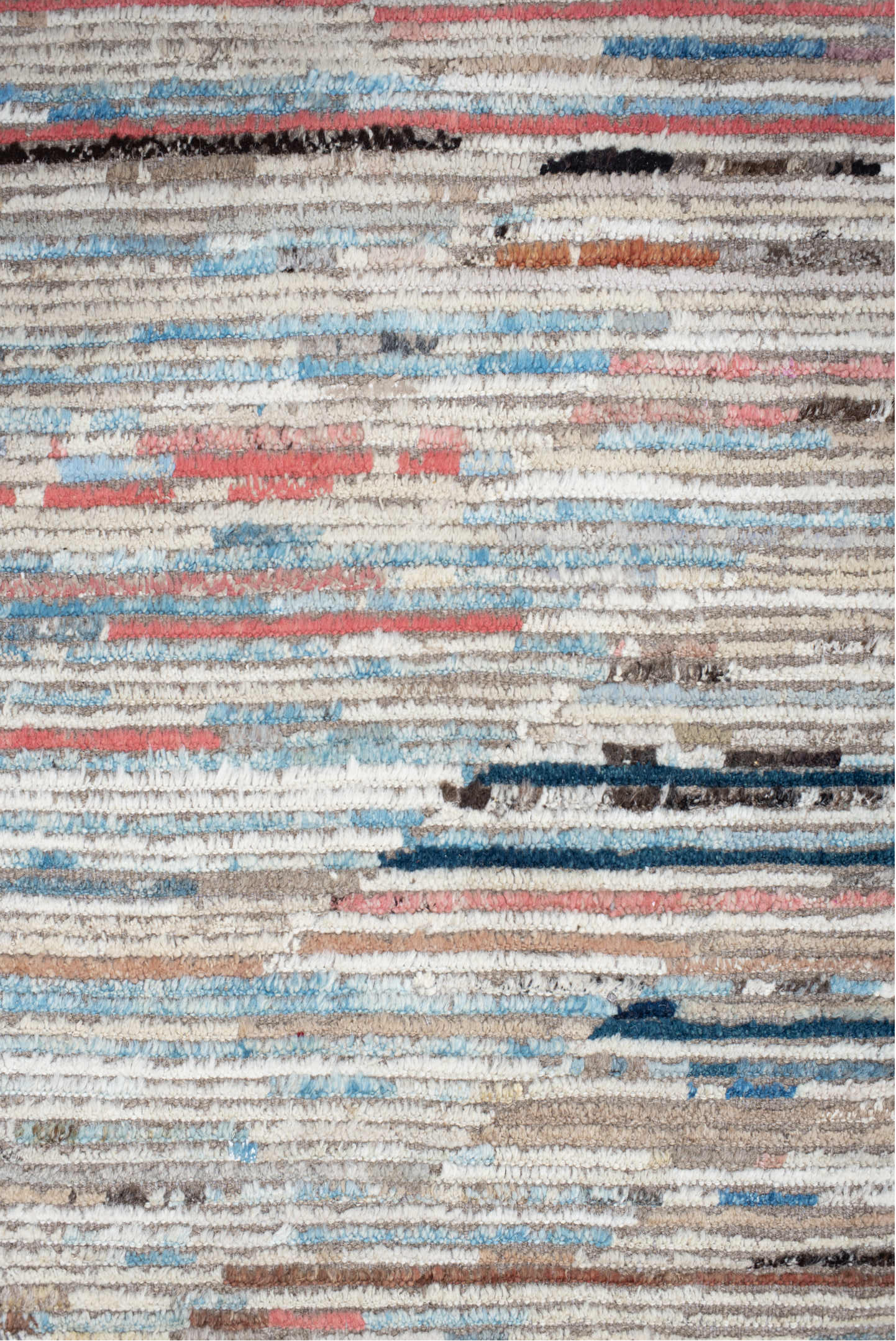 8' x 9' one-of-a-kind handmade vintage Tulu rug. Color palette: arapawa, black, blue, brown, charcoal, gainsboro, gray