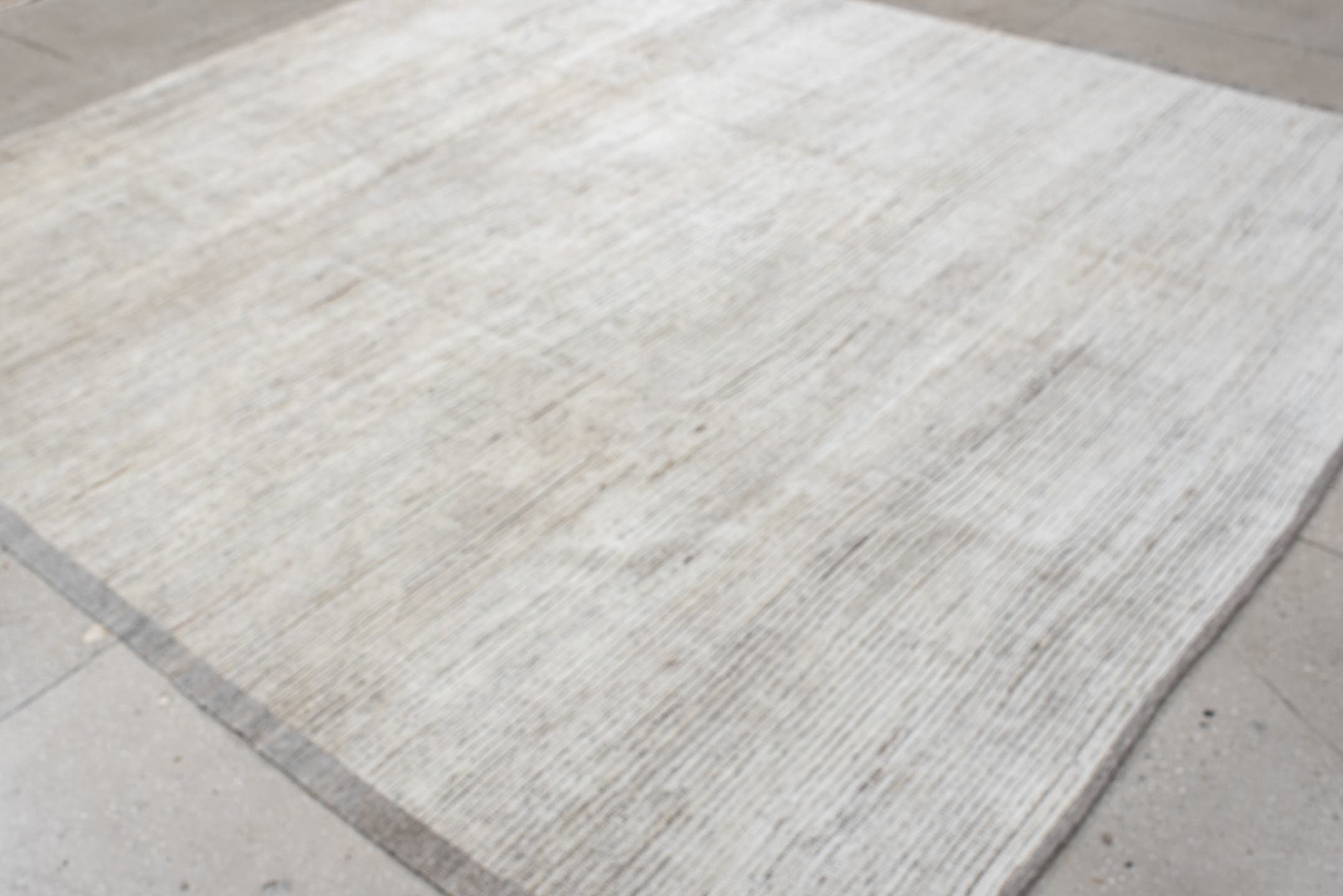 9' x 10' one-of-a-kind handmade vintage Tulu large size rug. Color palette: ivory, taupe, cream, beige, gray