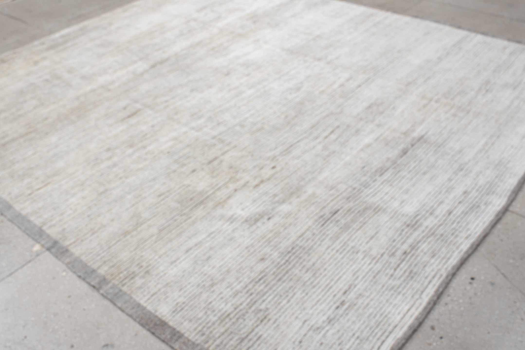 9' x 10' one-of-a-kind handmade vintage Tulu large size rug. Color palette: ivory, taupe, cream, beige, gray