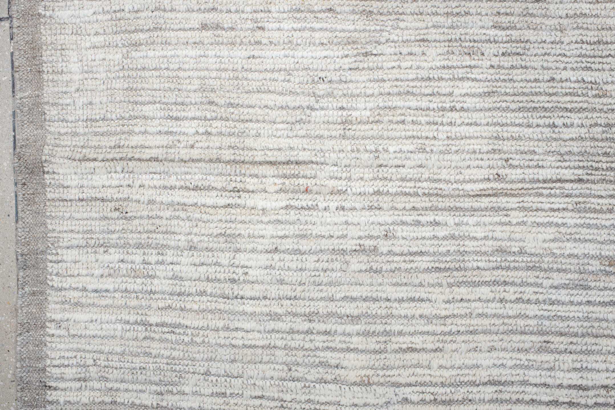 8' x 9' one-of-a-kind handmade vintage Tulu rug. Color palette: ivory, gray, cream, taupe, beige