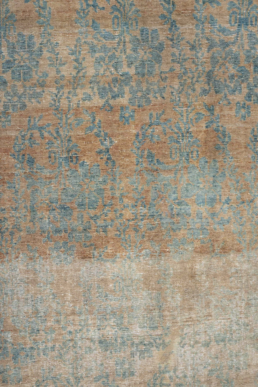 7' x 11' one-of-a-kind handmade antique Malayer large size rug. Color palette: ivory, aqua, sage, gold, rose, taupe, rust