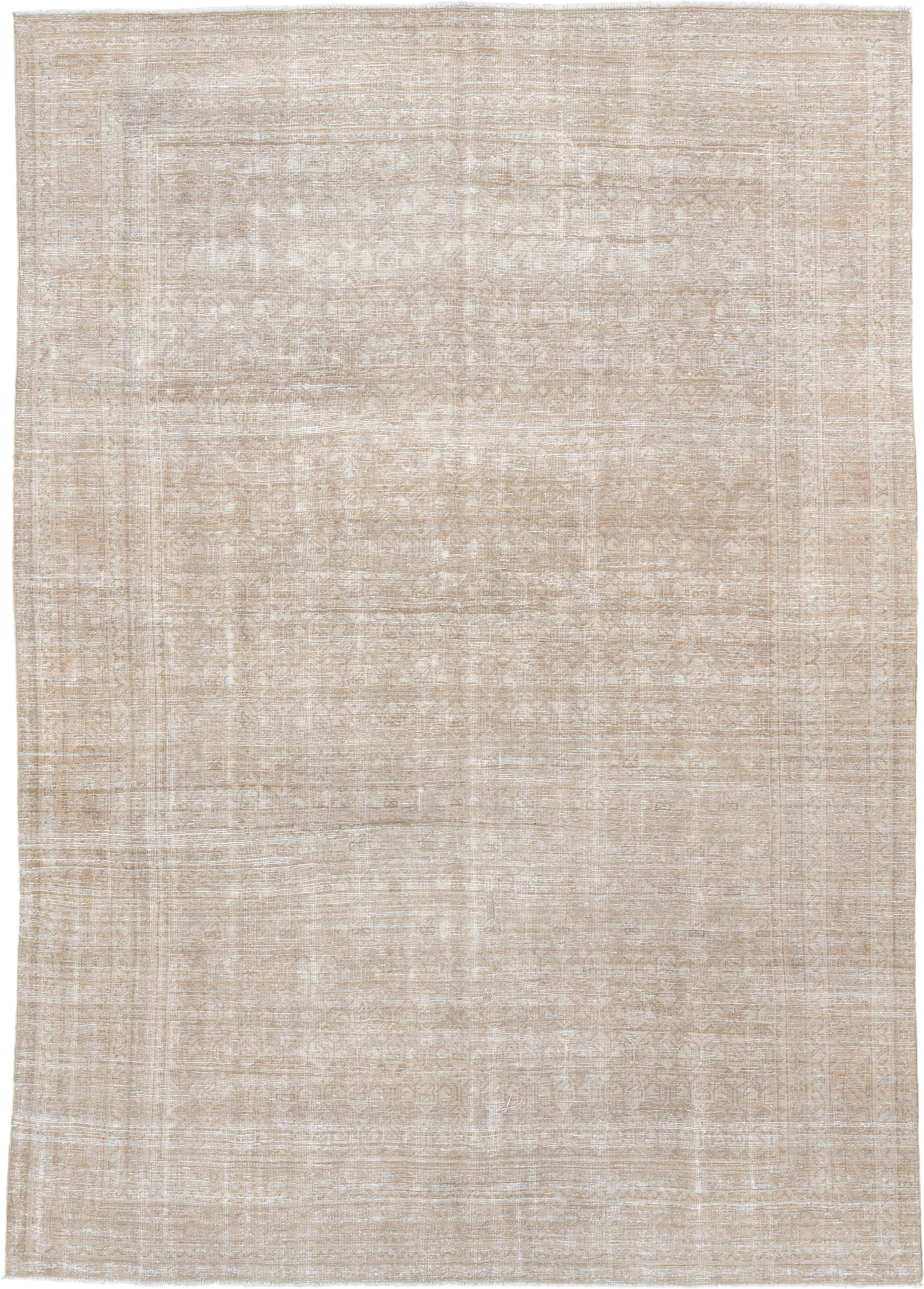 7' x 10' one-of-a-kind handmade antique Mahal large size rug. Color palette: ivory, beige, taupe, sand, cream, gray
