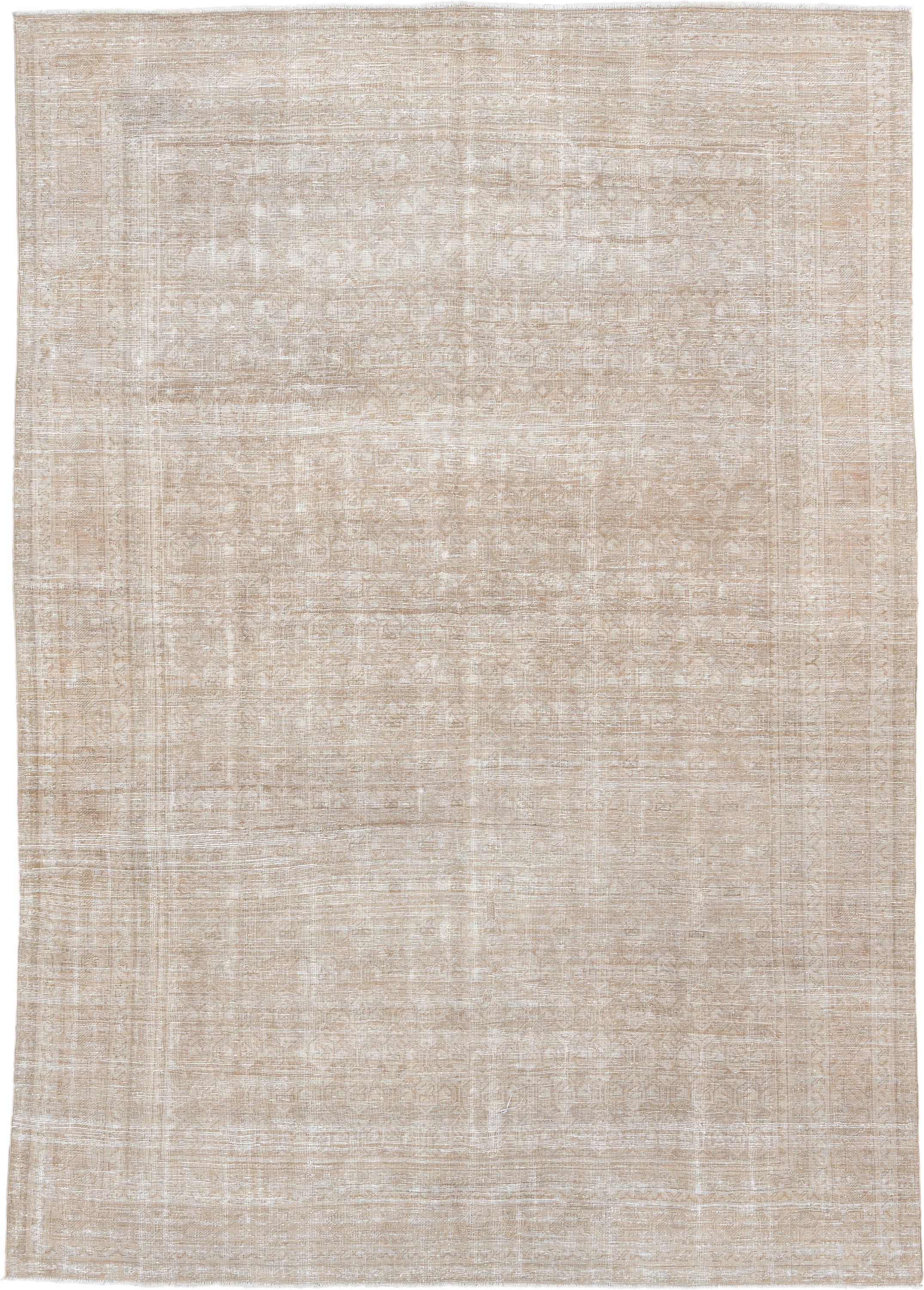 7' x 10' one-of-a-kind handmade antique Mahal large size rug. Color palette: ivory, beige, taupe, sand, cream, gray