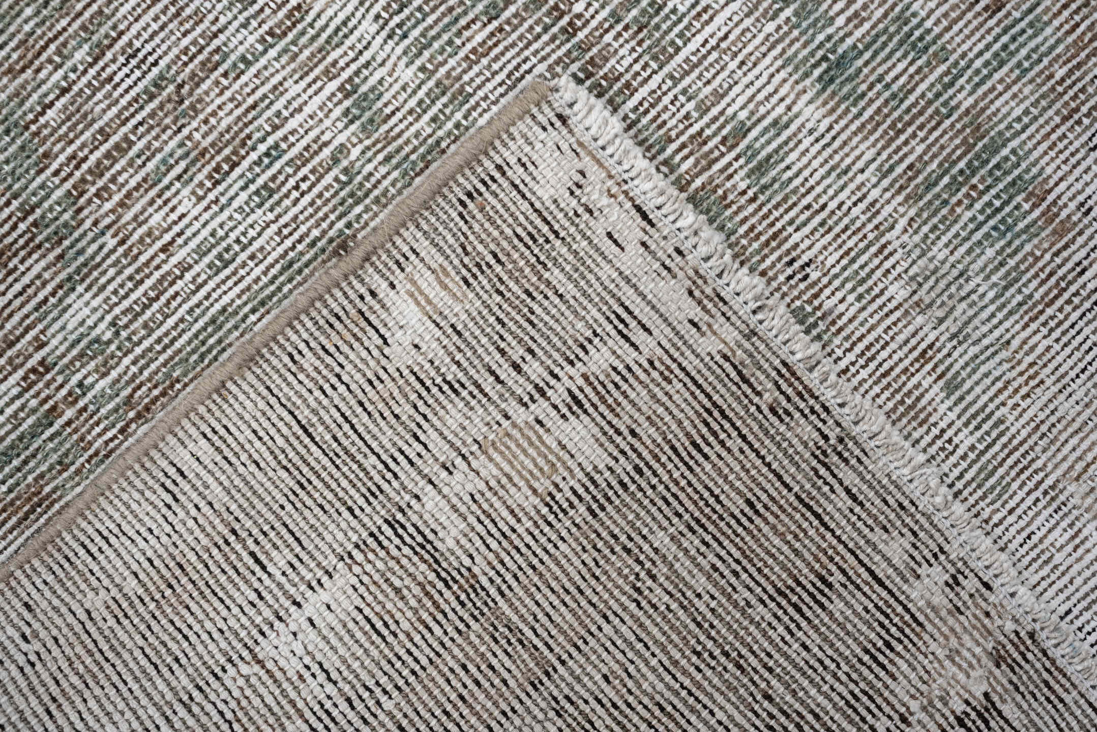 3' x 11' one-of-a-kind handmade antique Malayer runner rug. Color palette: taupe, ivory, sage, camel, brown, beige, gray